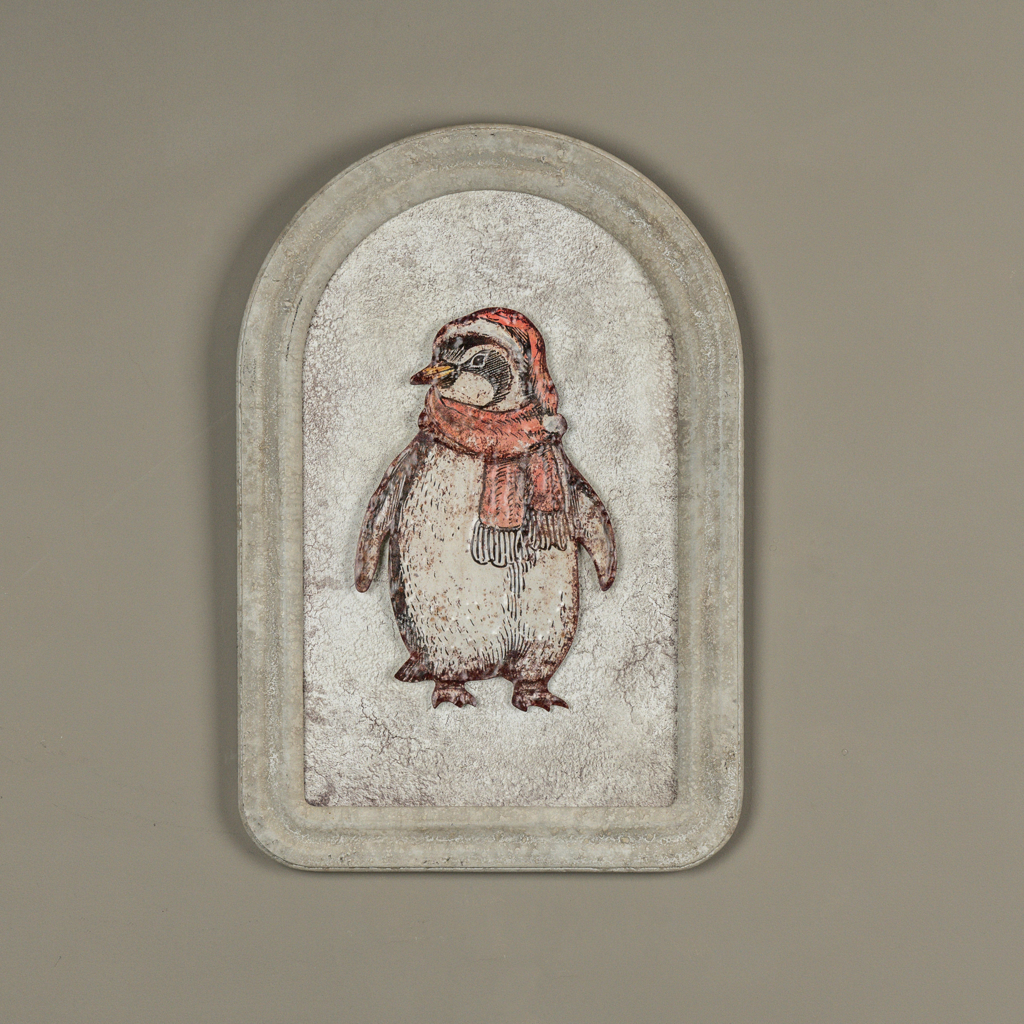 Penguin with Scarf Metal Sign, 12", photo 4 of 4