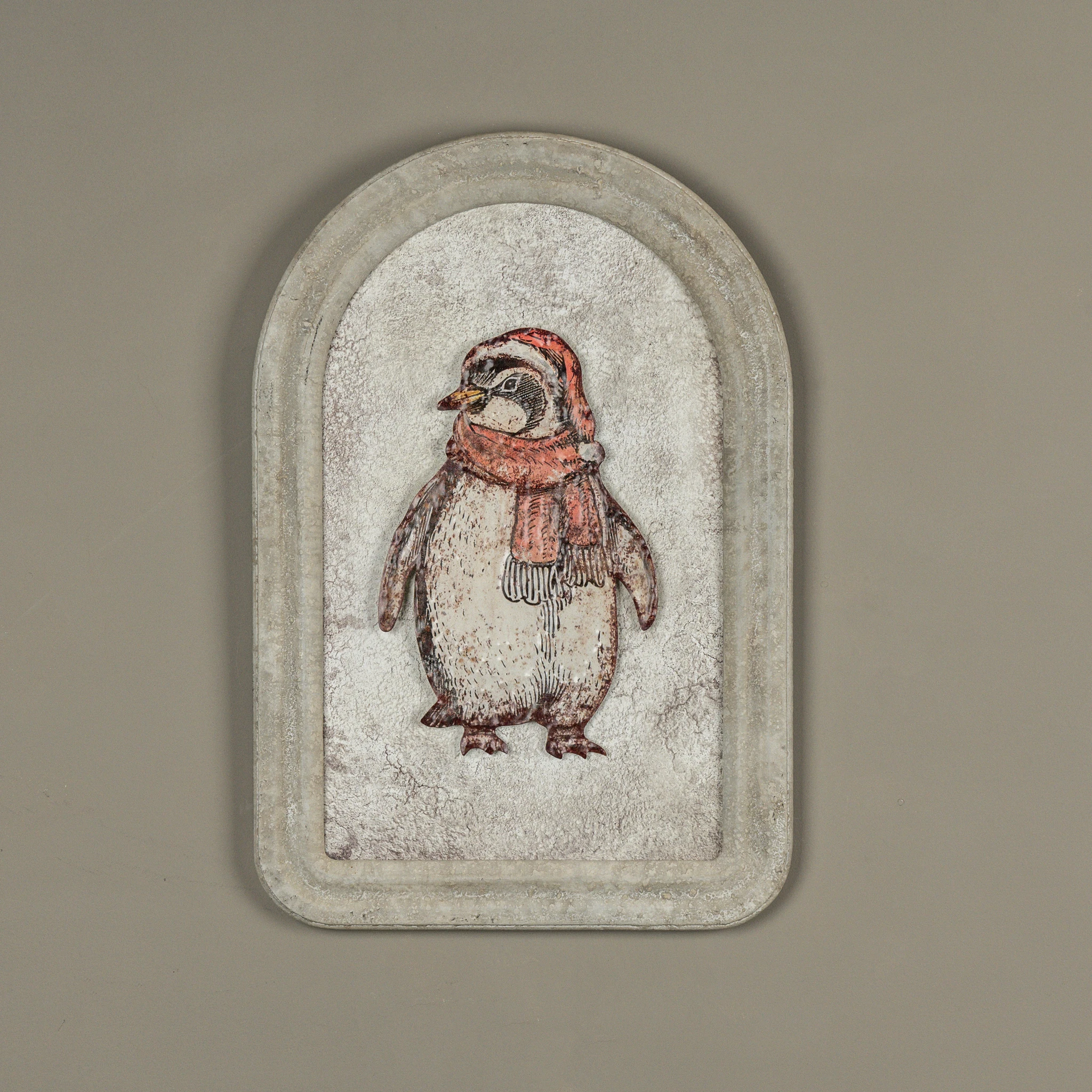 Penguin with Scarf Metal Sign, 12", photo 4 of 4