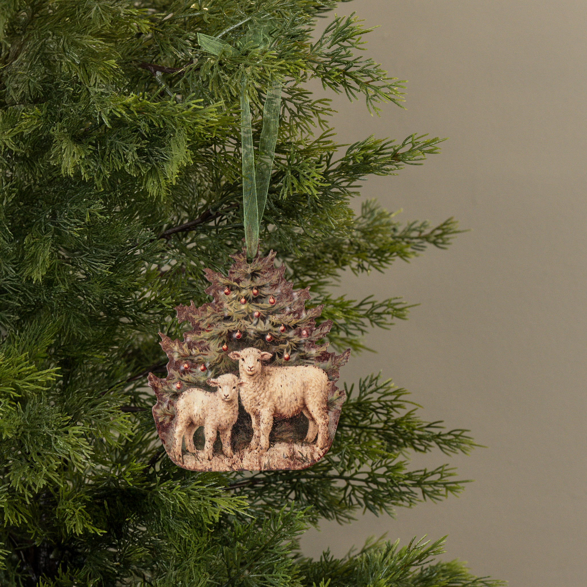 Sheep Metal Ornament, 6"