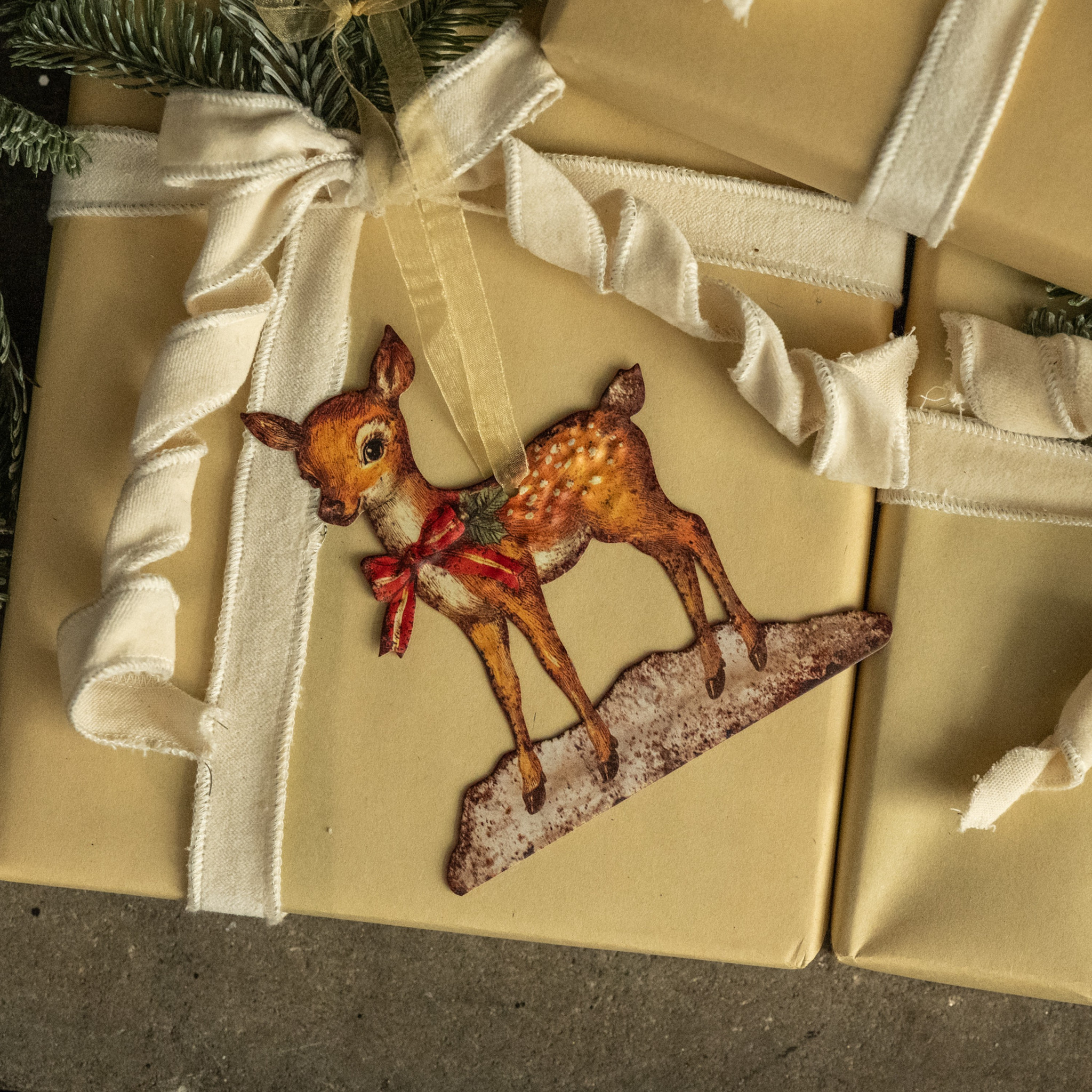 Holly the Reindeer Metal Ornament, 5.75", photo 2 of 2