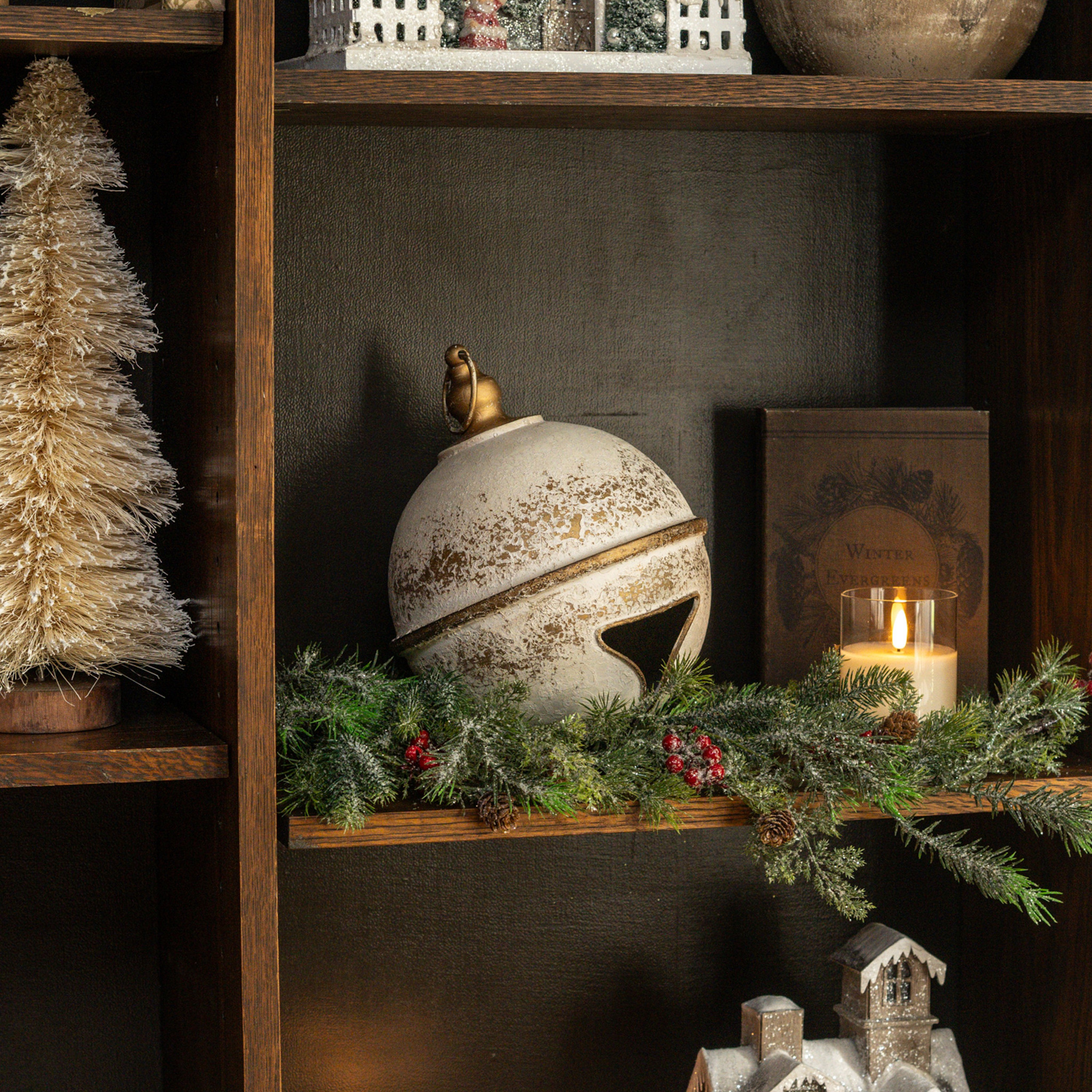 White & Gold Sleigh Bell, 12.25", photo 2 of 2