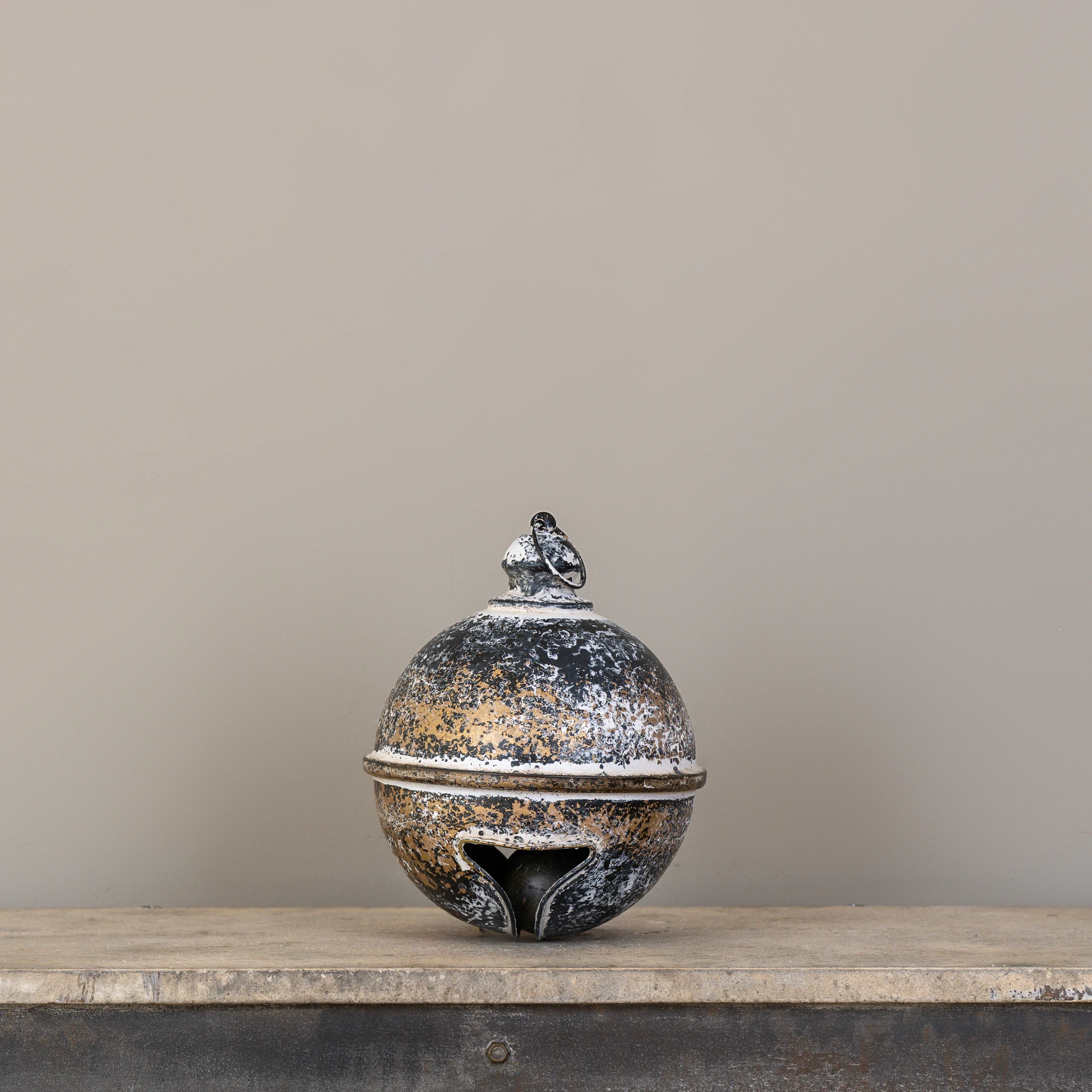 Black & Gold Sleigh Bell, 12.25"