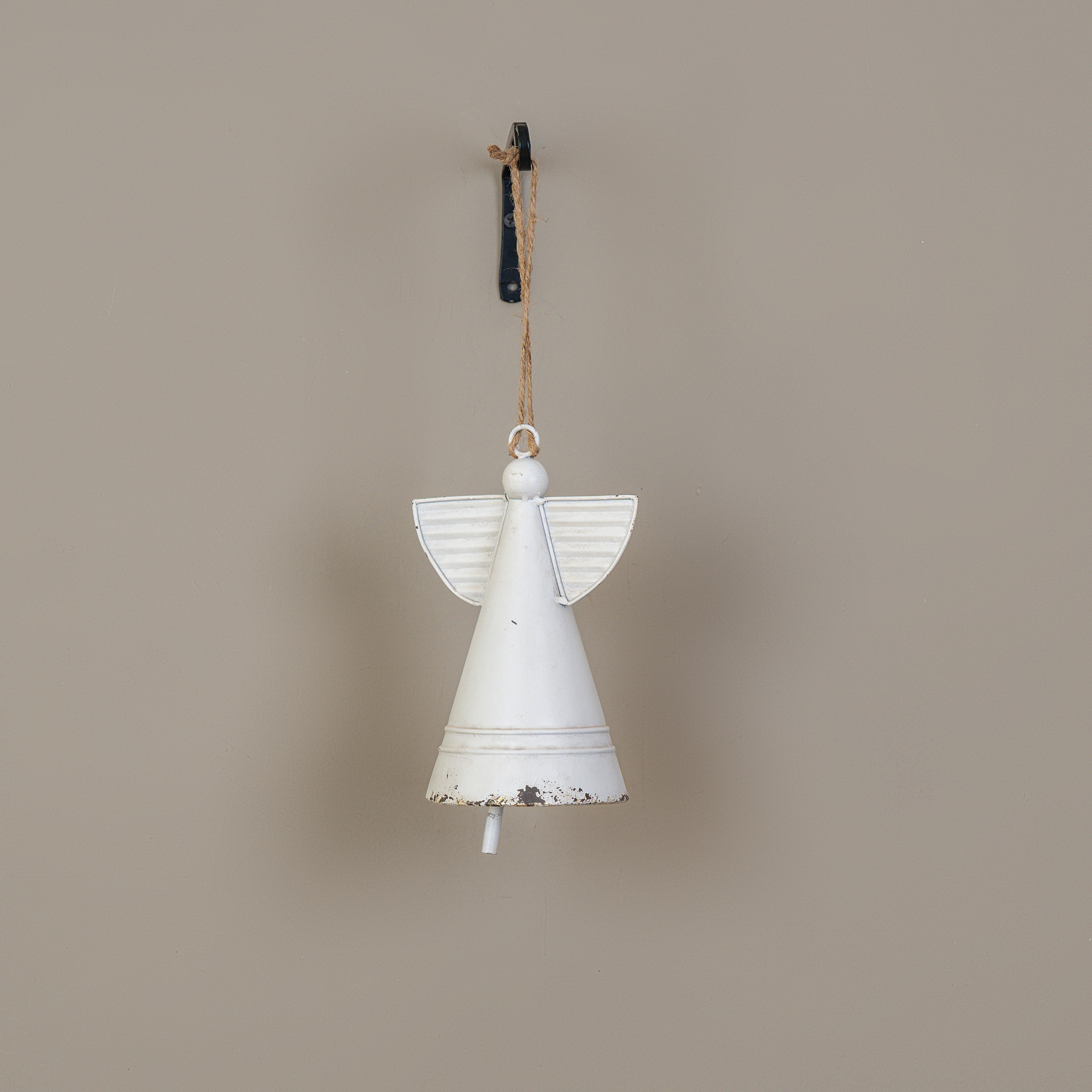 Hanging White Angel Bell, 8.5"