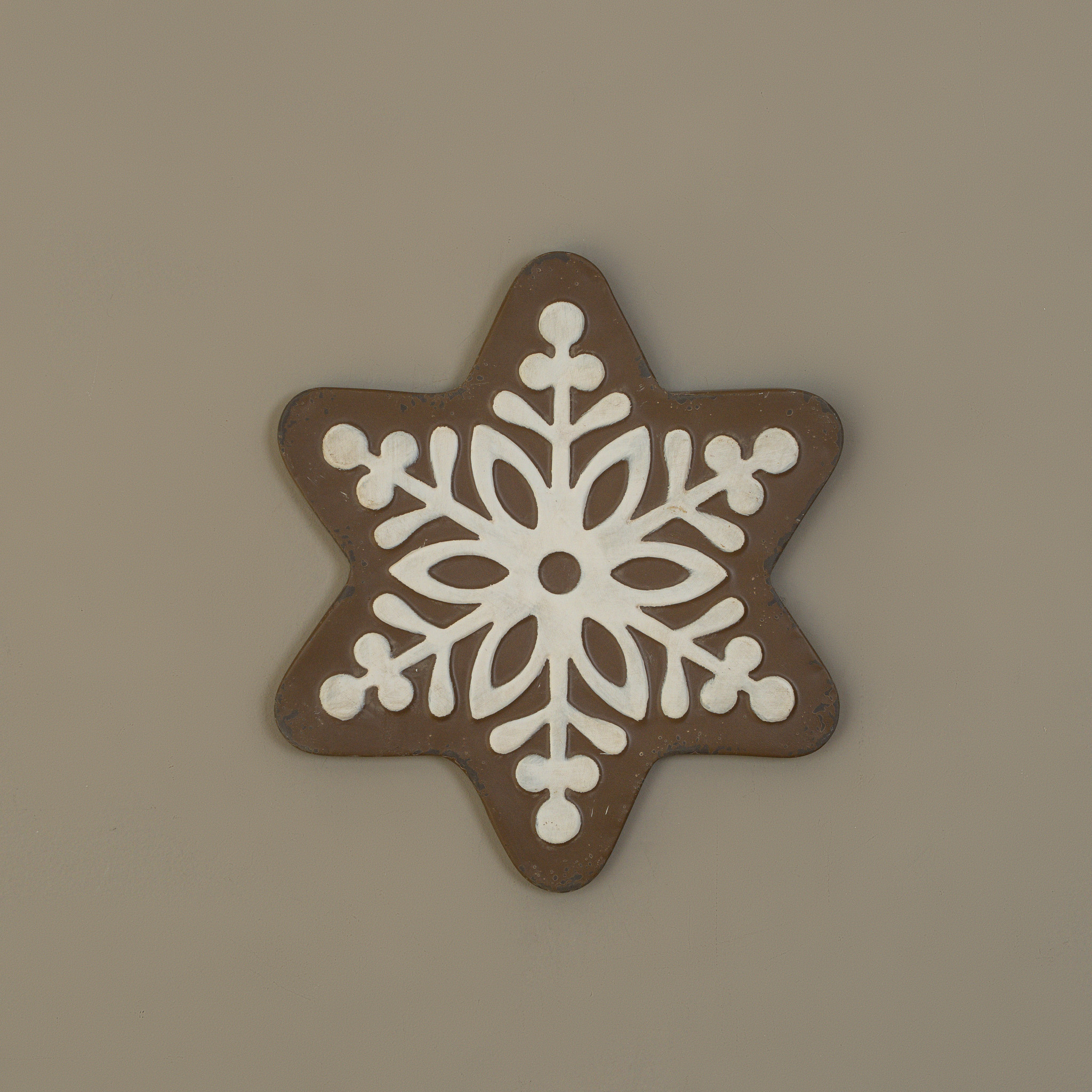 Metal Gingerbread Snowflake, 12.25"
