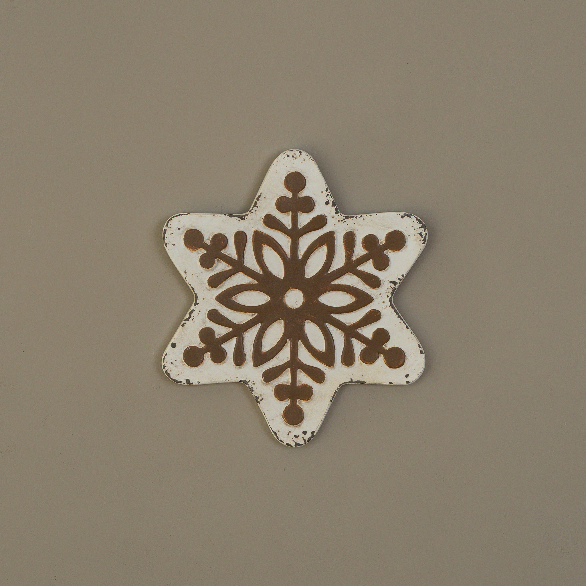 Metal Gingerbread Snowflake, 10.25"