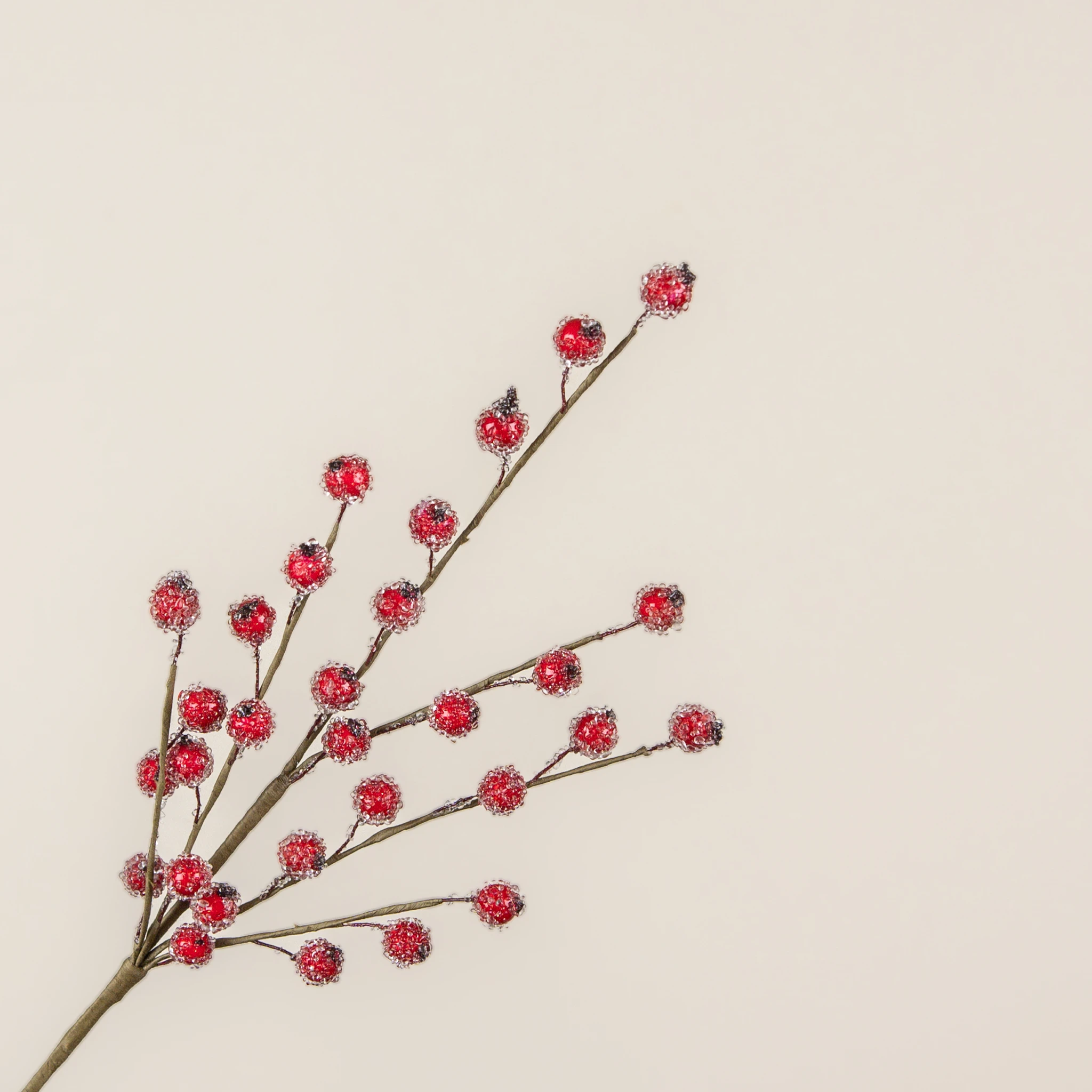 Iced Red Berry Spray, 18.75"