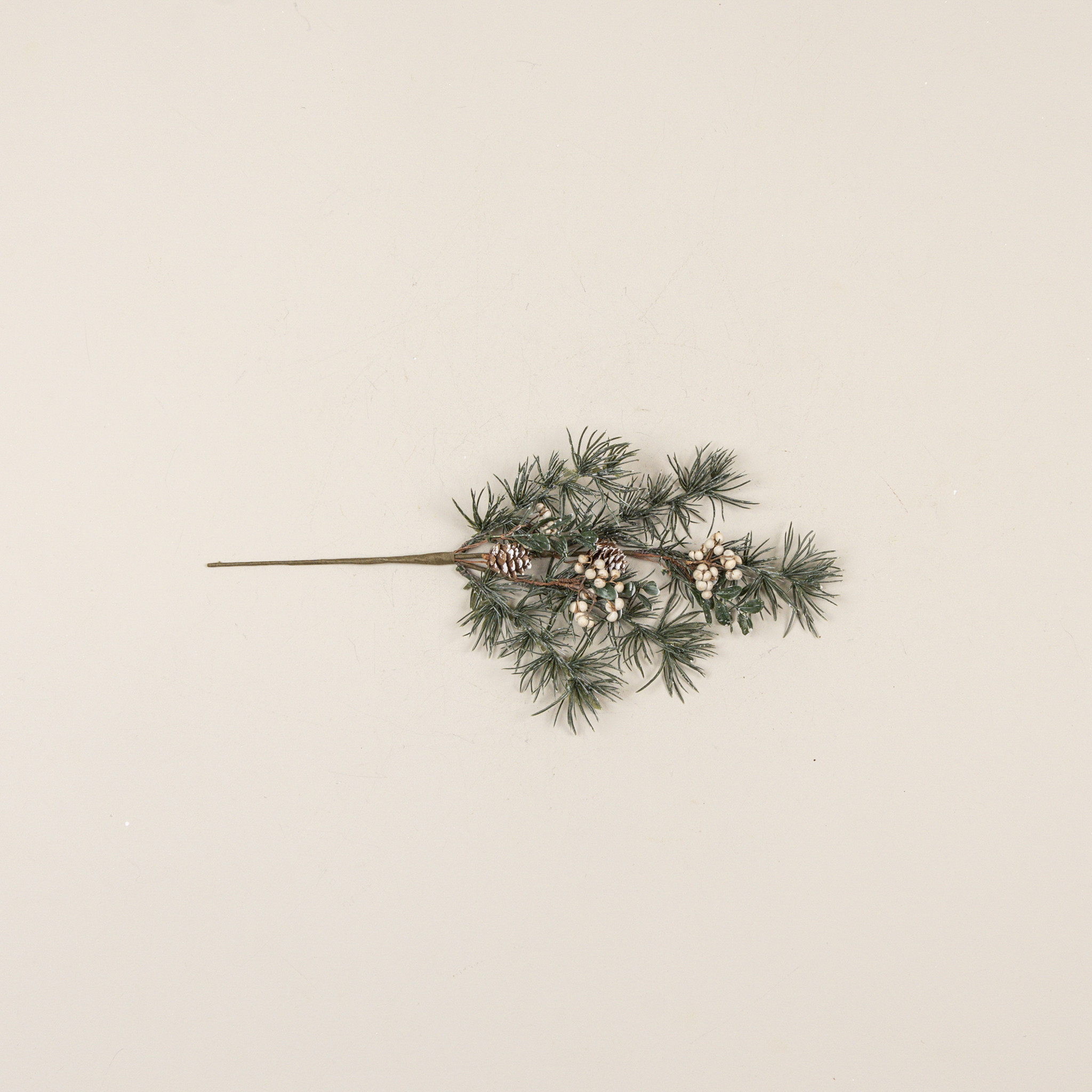 Pine with Cream Berries Spray, 17", photo 2 of 3