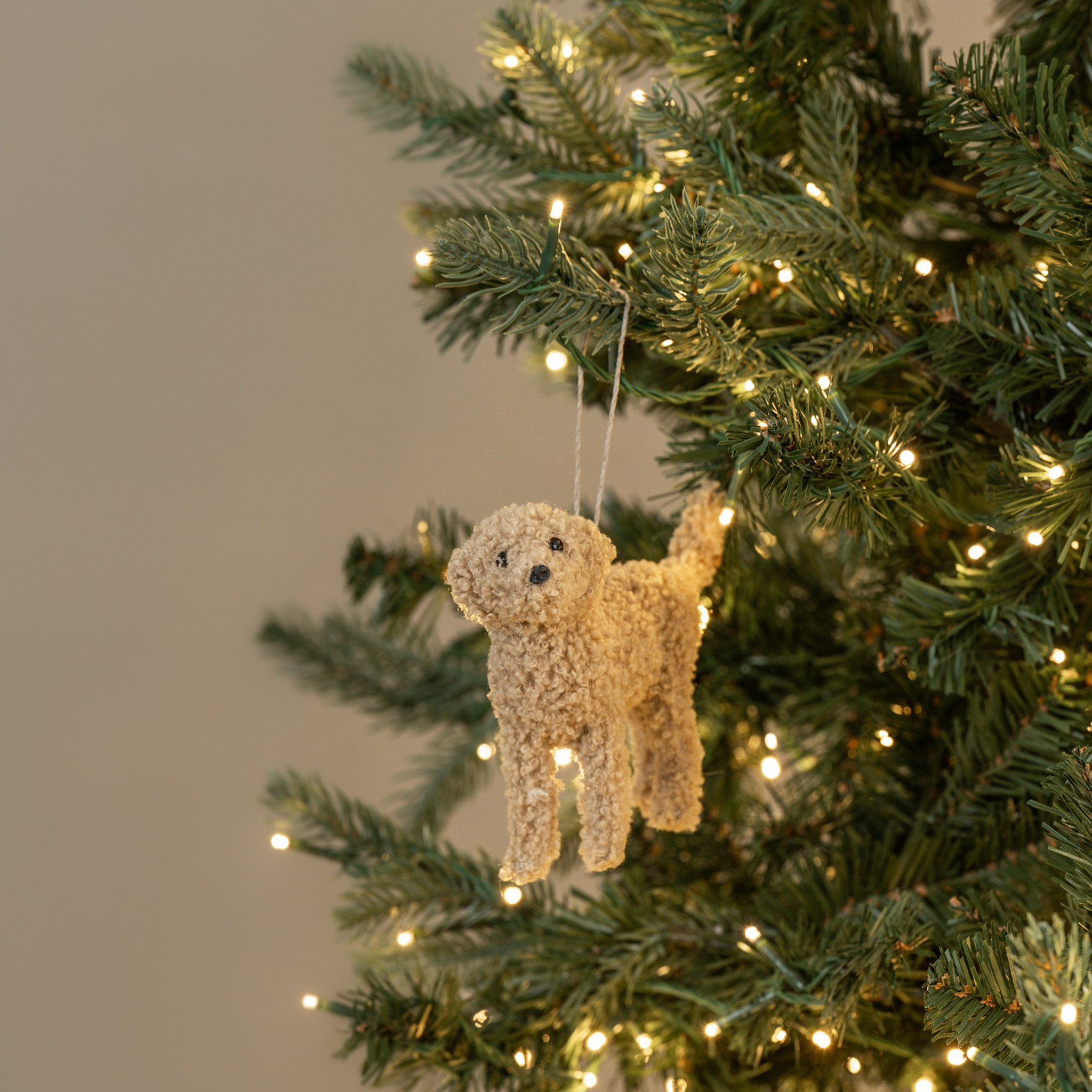 Tan Labradoodle Ornament, 4.75"