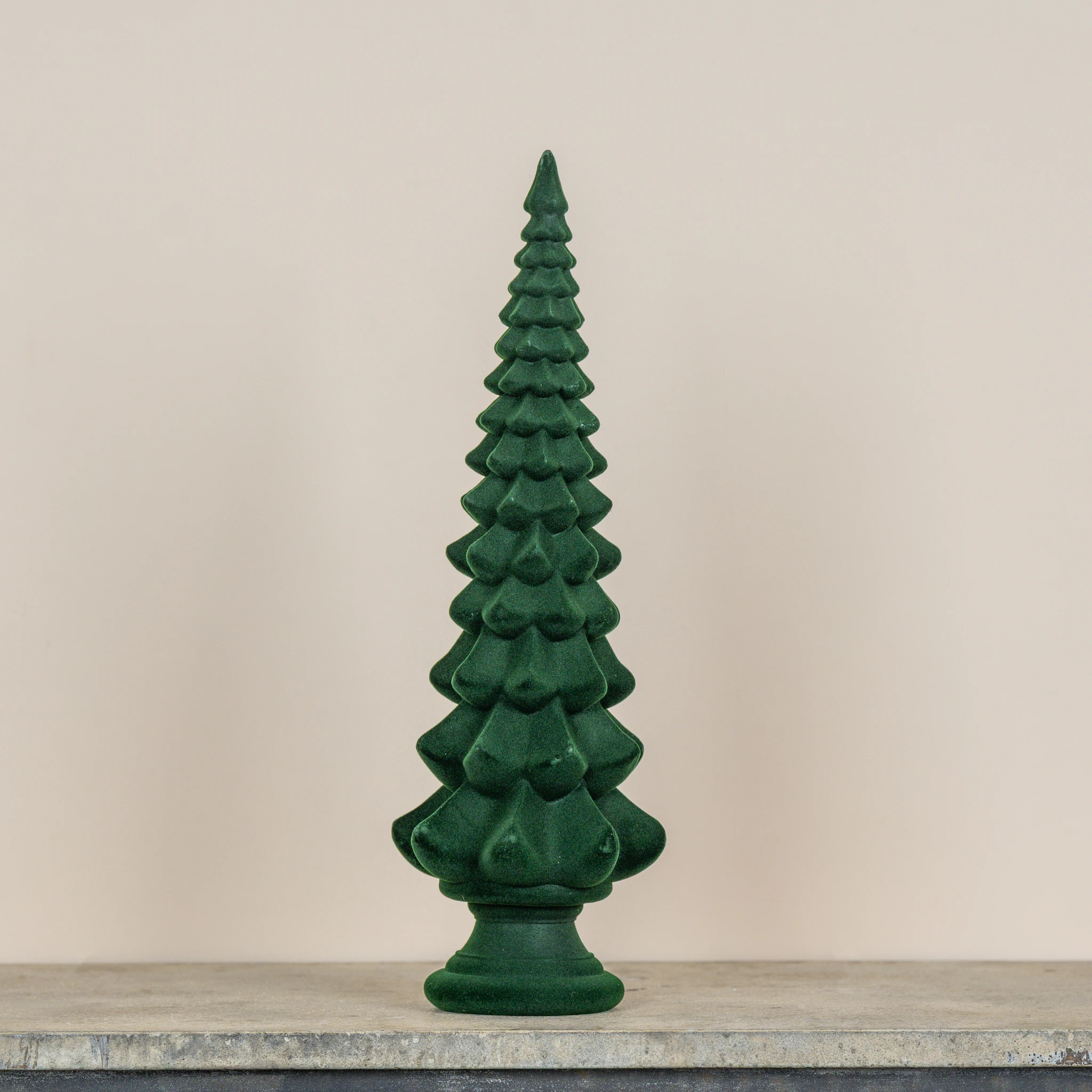 Green Flocked Tree, 19", photo 2 of 6