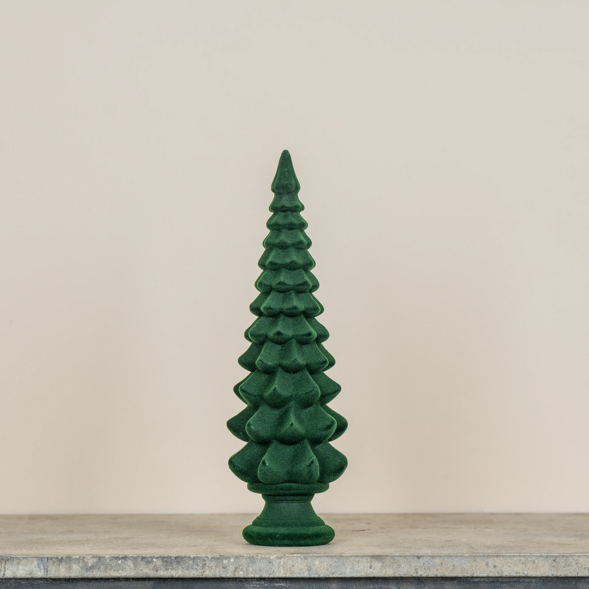 Green Flocked Tree, 14.75", photo 3 of 6
