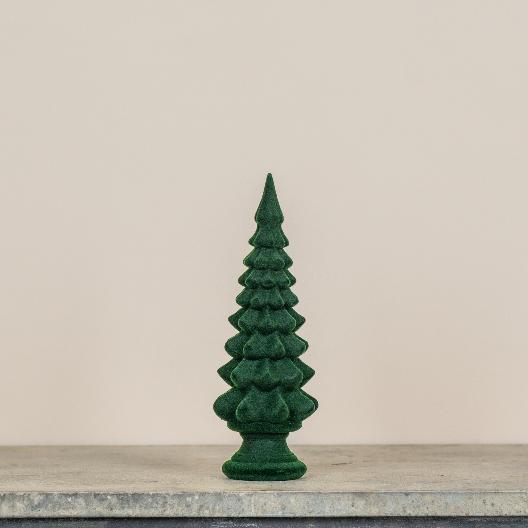 Green Flocked Tree, 10.25", photo 3 of 6