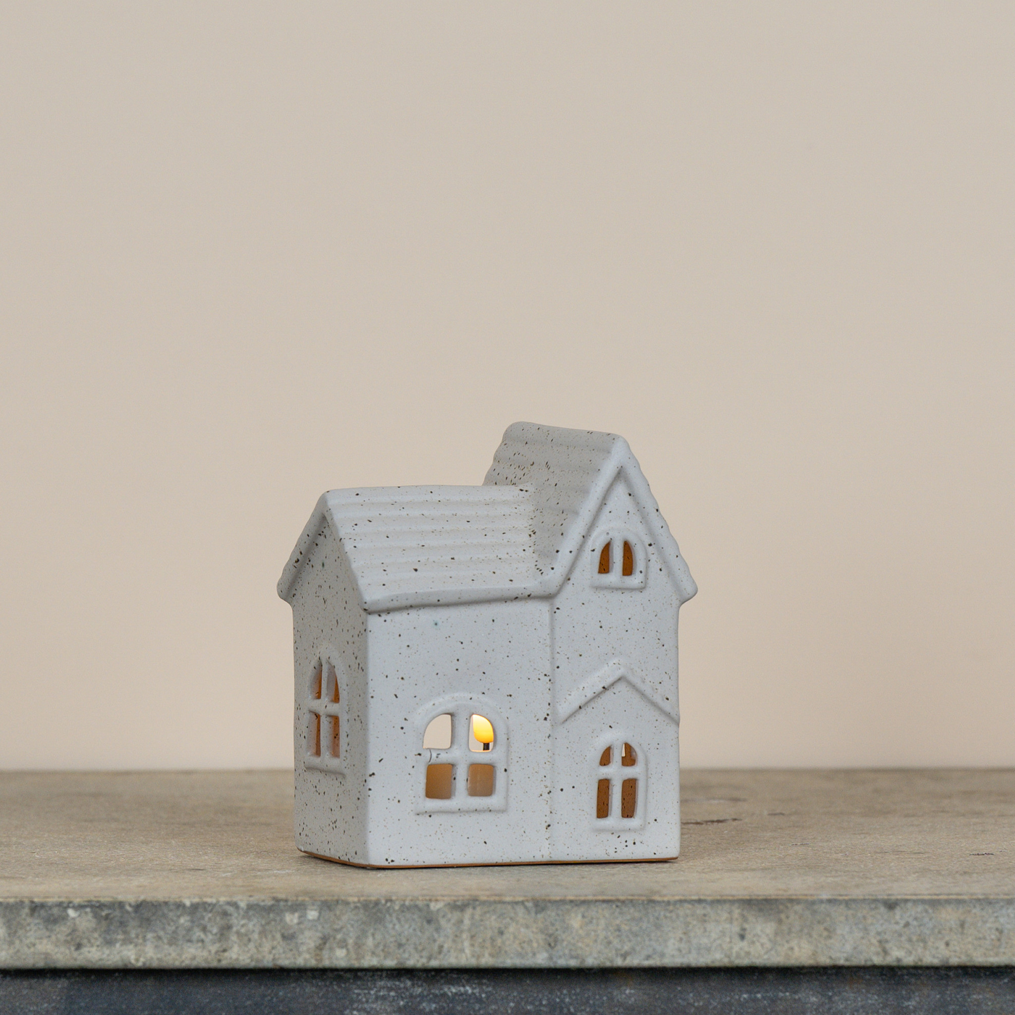 Glitter Ceramic Tealight House, 5.25", photo 2 of 4