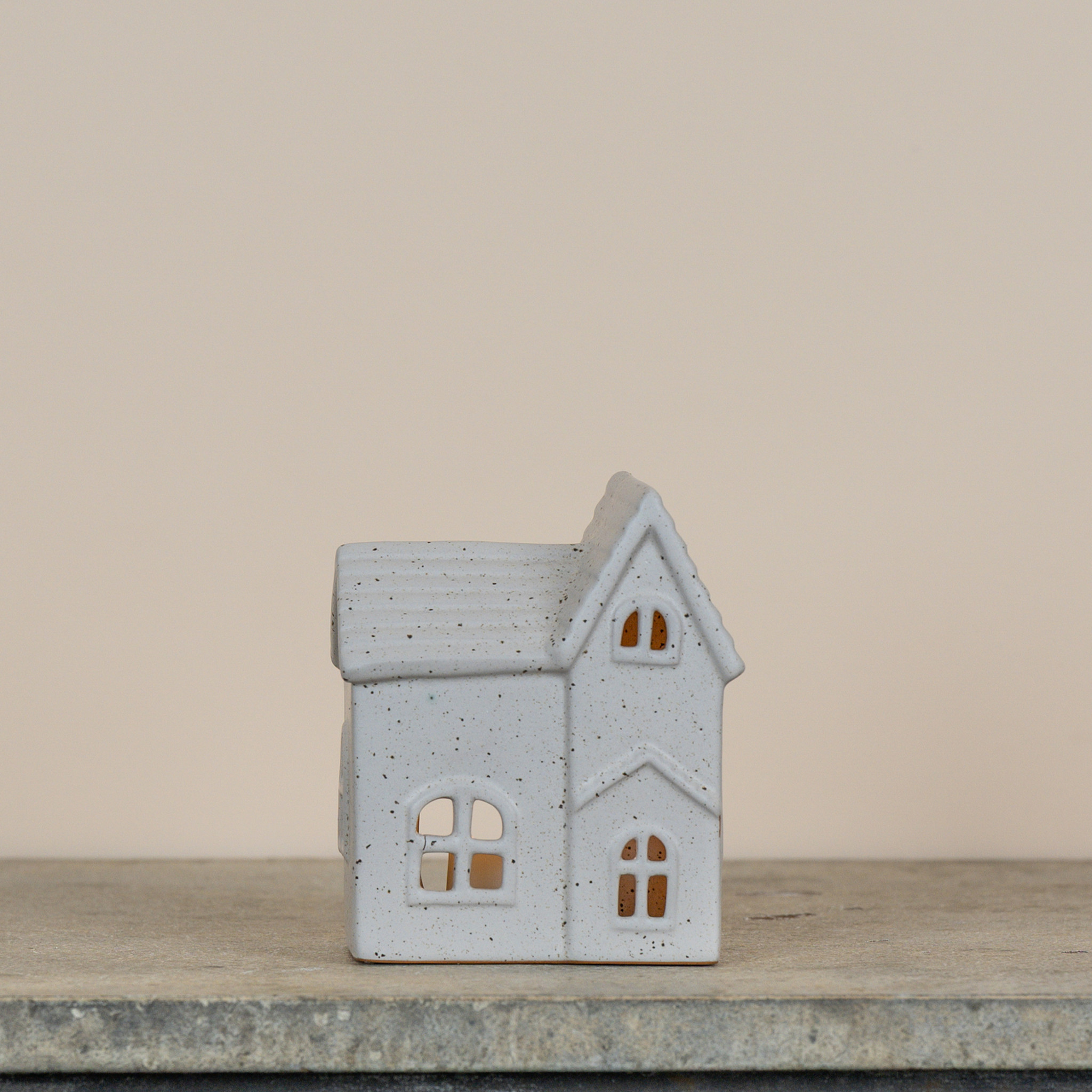 Glitter Ceramic Tealight House, 5.25", photo 3 of 4