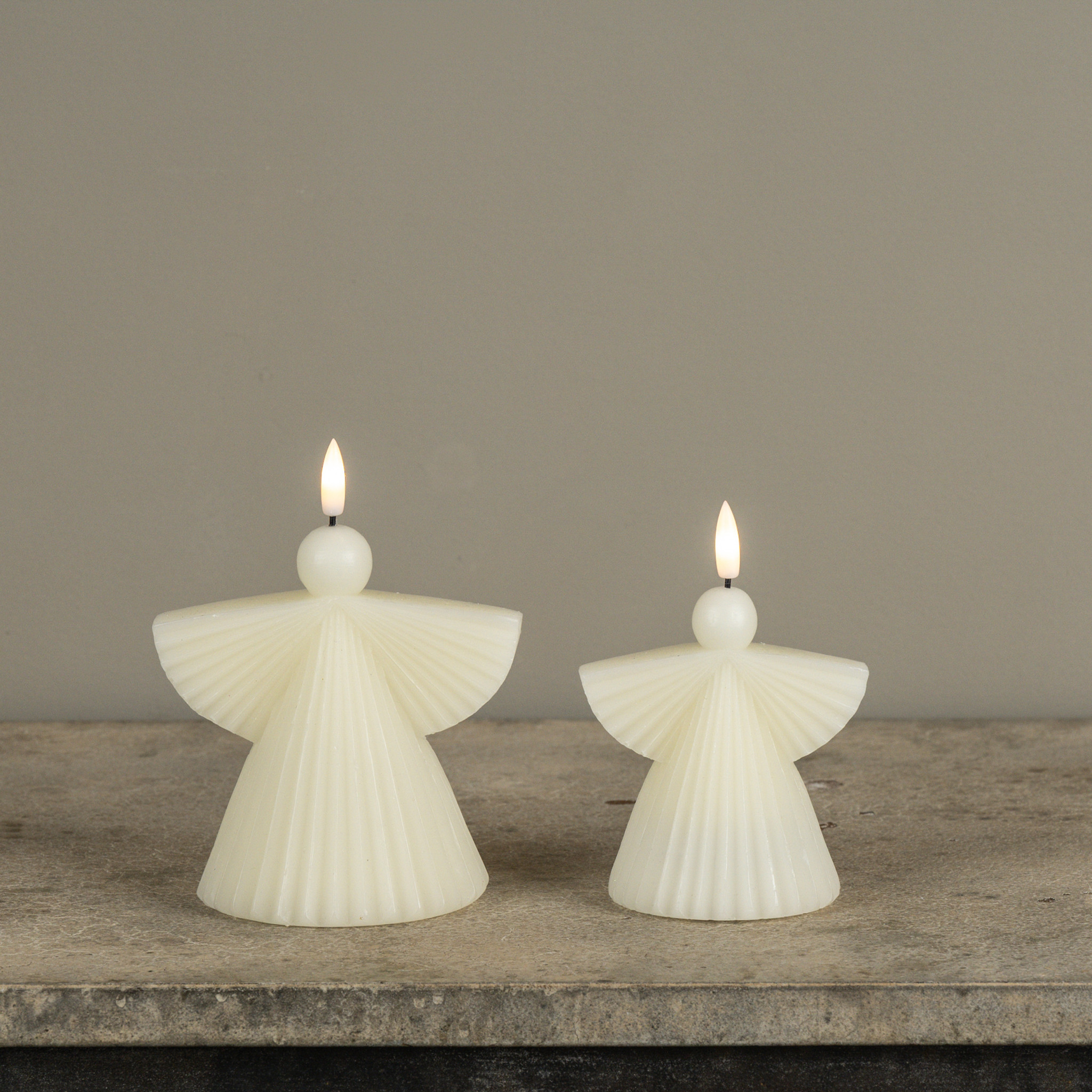 Flameless Cream Angel Candle, 4.25", photo 4 of 4