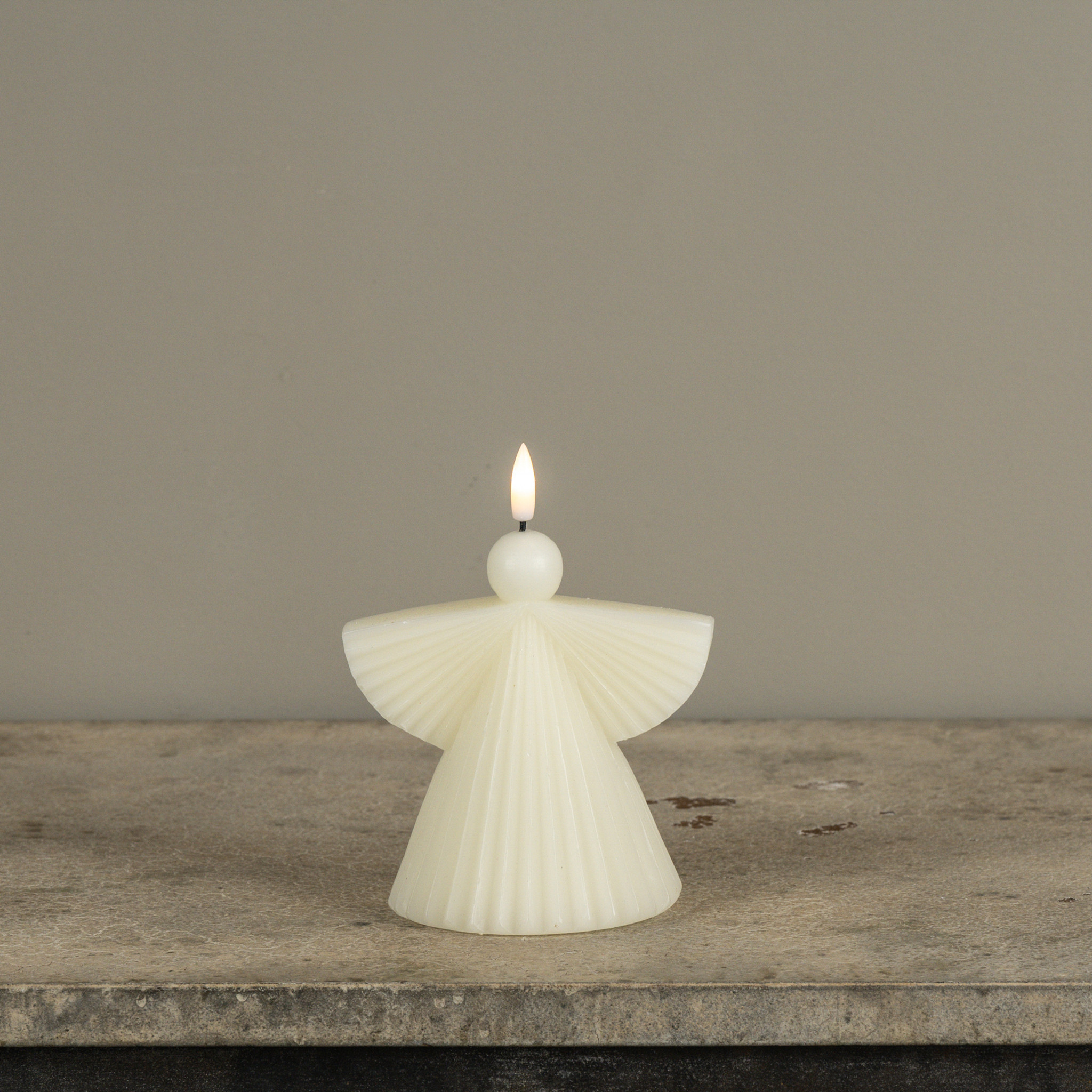Flameless Cream Angel Candle, 5.25", photo 2 of 4