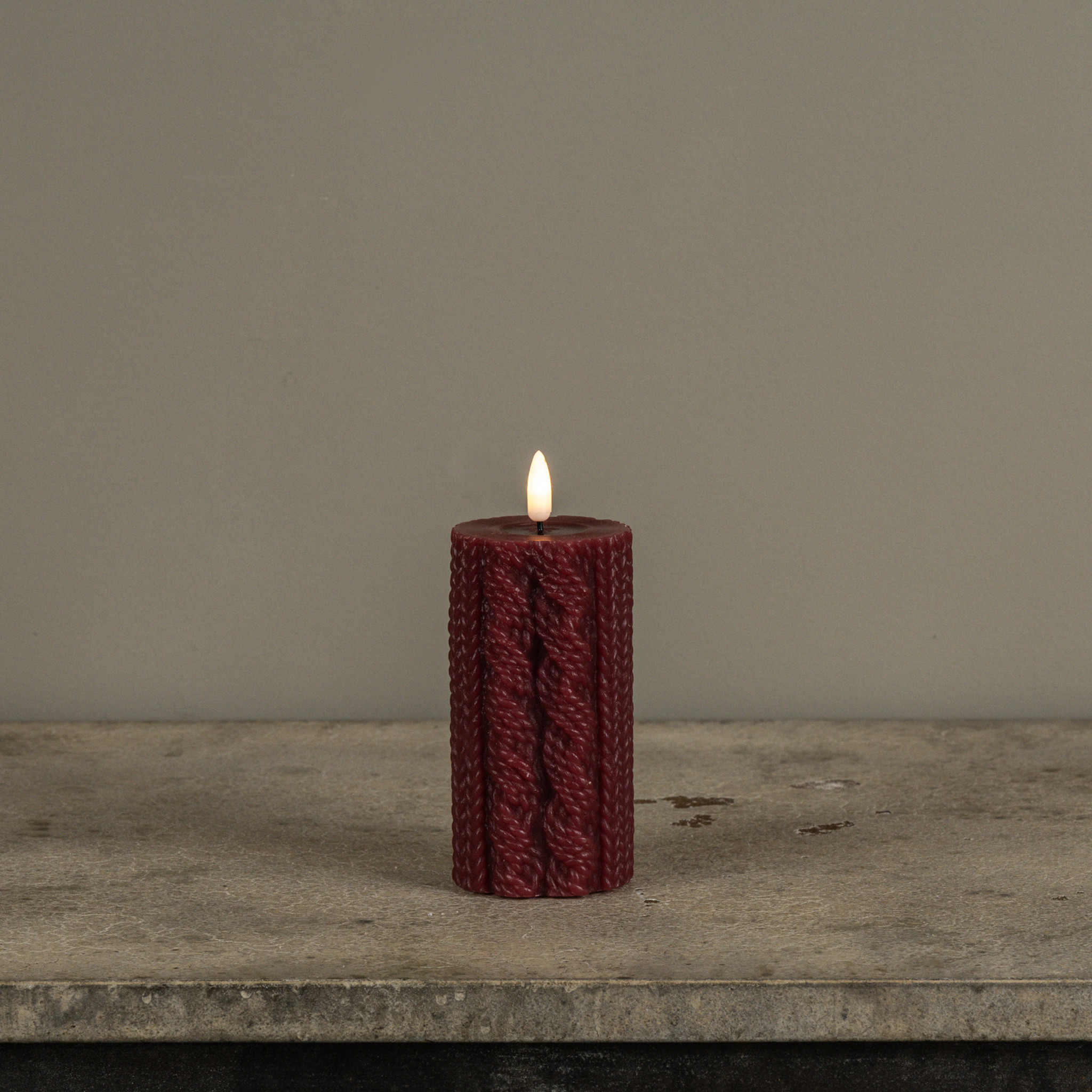 Flameless Red Sweater Candle, 5", photo 2 of 4