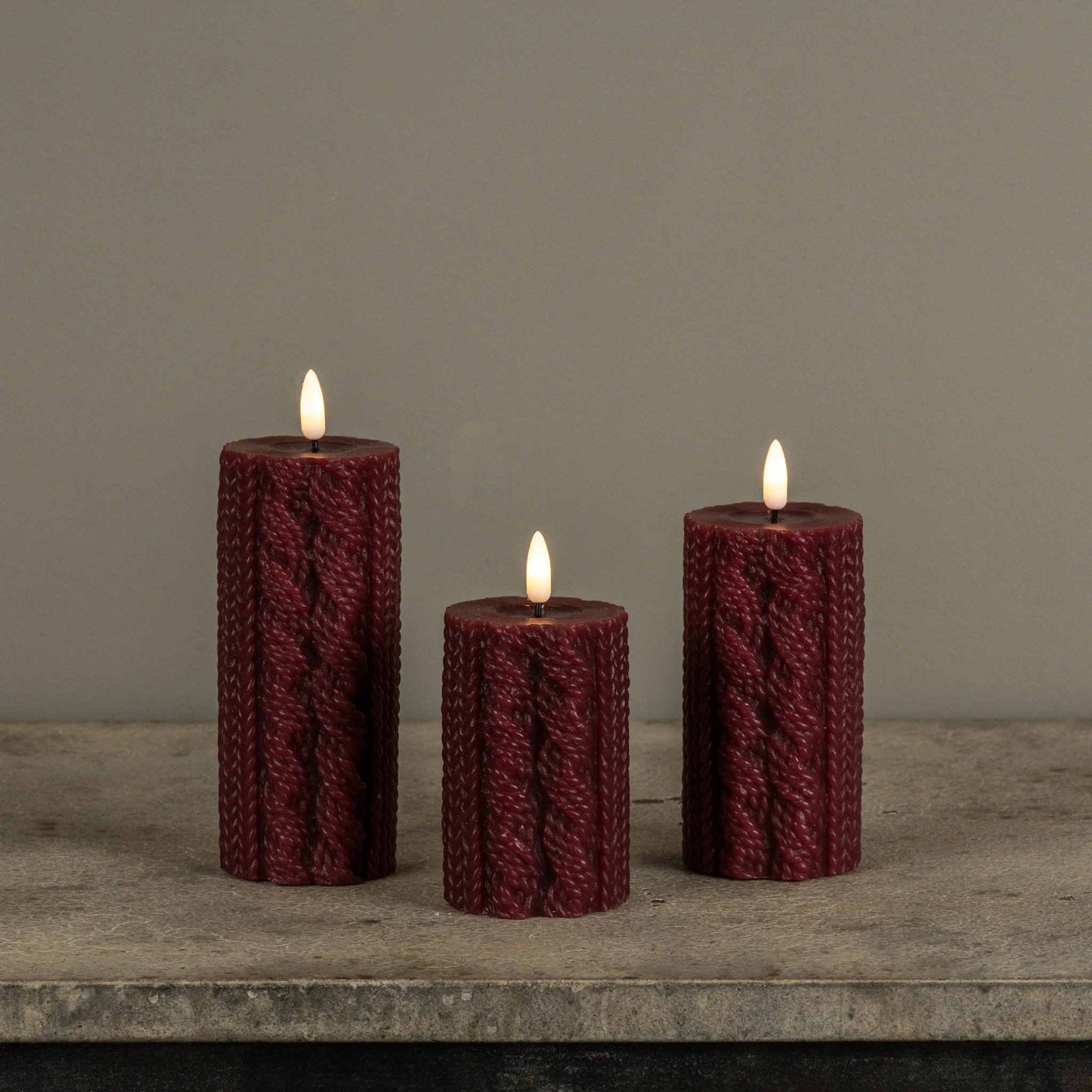 Flameless Red Sweater Candle, 6", photo 4 of 4