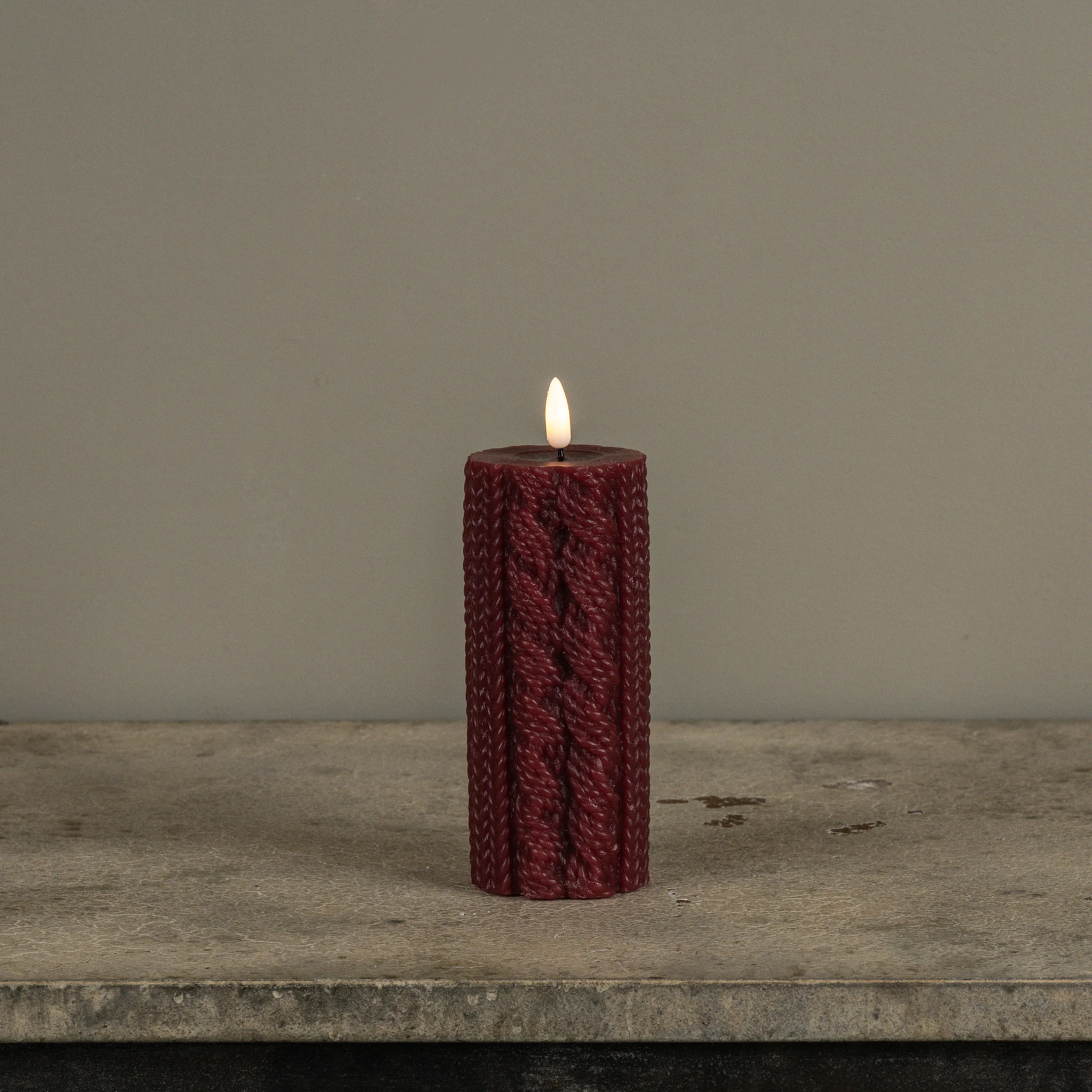 Flameless Red Sweater Candle, 6", photo 2 of 4