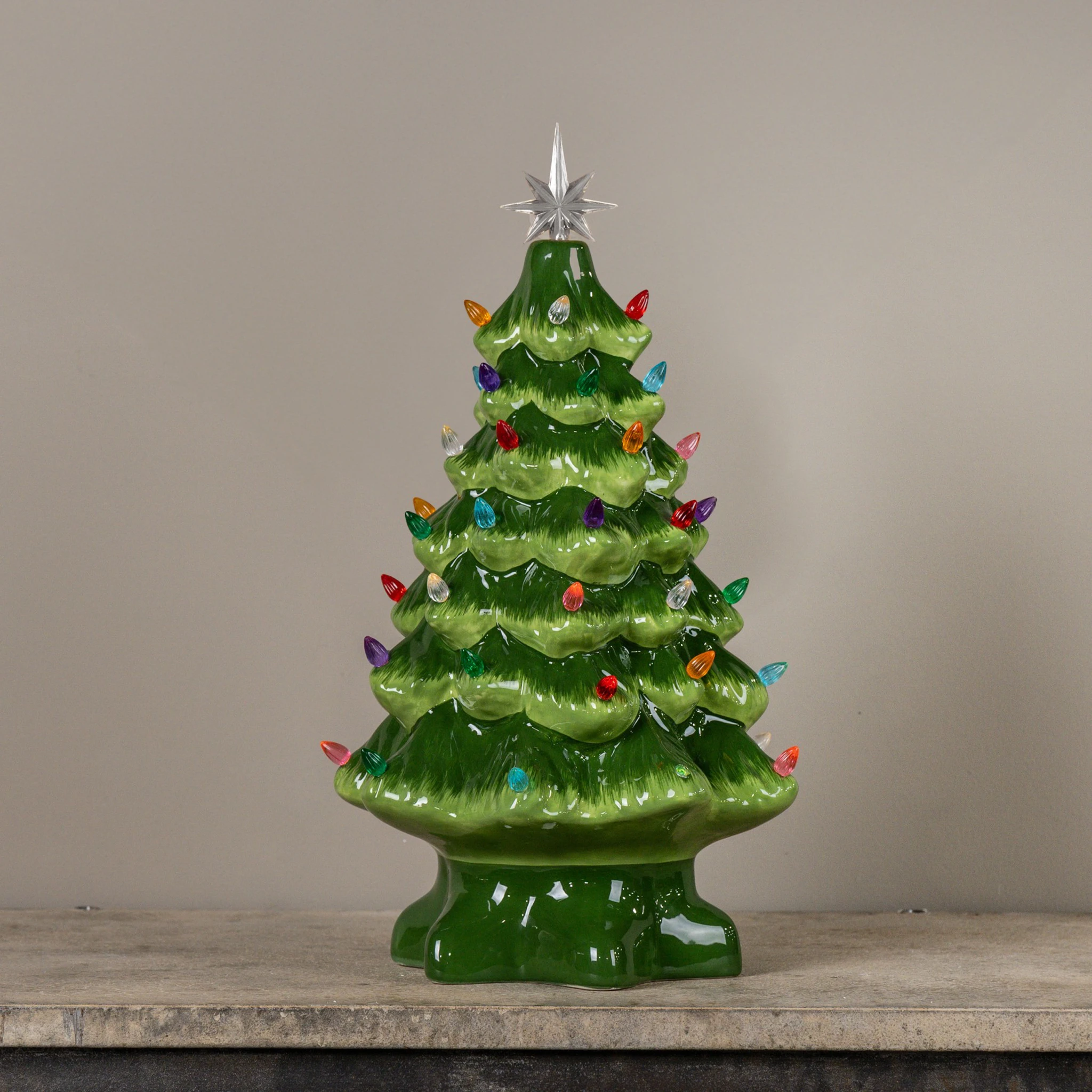 Ceramic Christmas Tree with Colored Lights, 17.5", photo 3 of 4