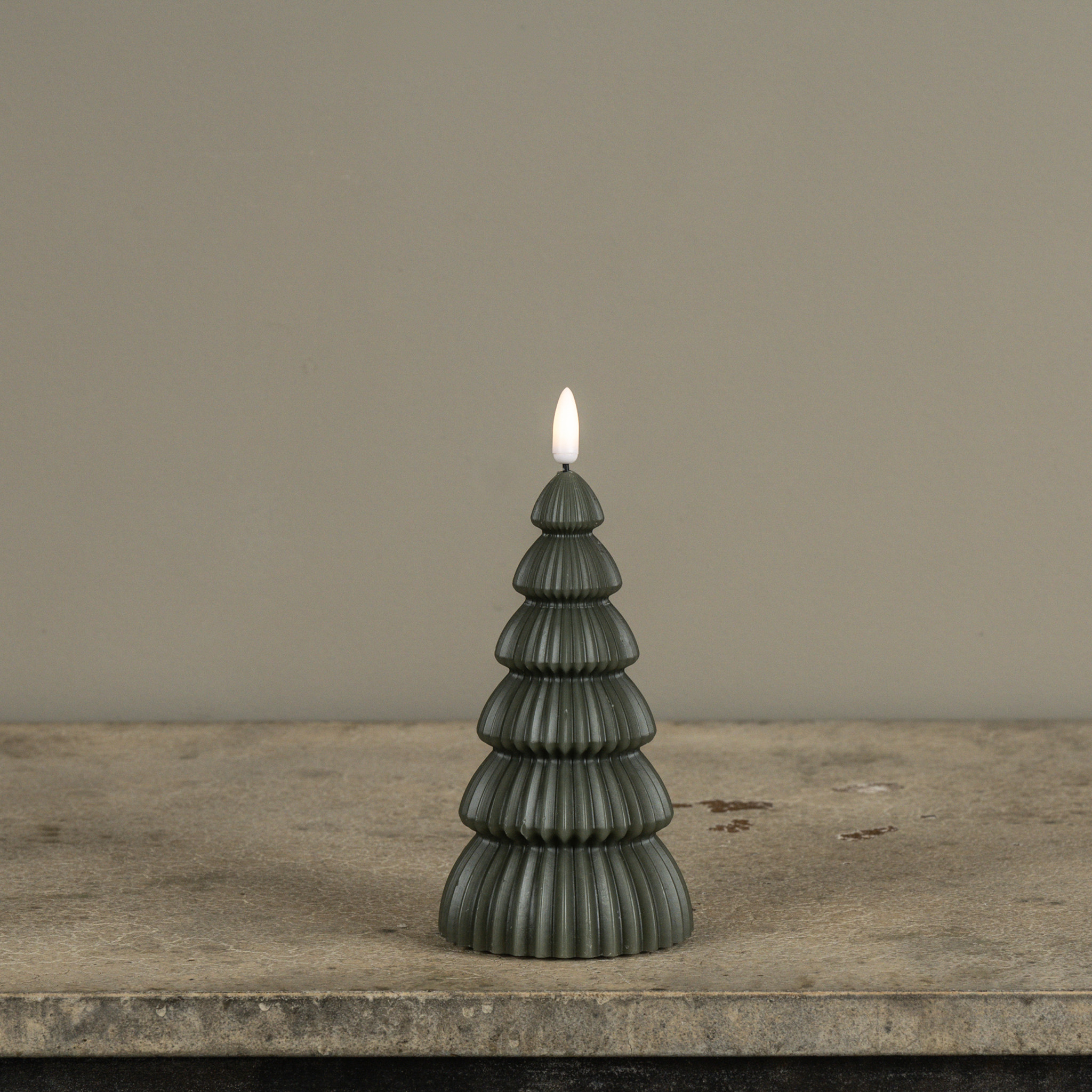 Flameless Noble Dark Green Tree Candle, 6", photo 2 of 4