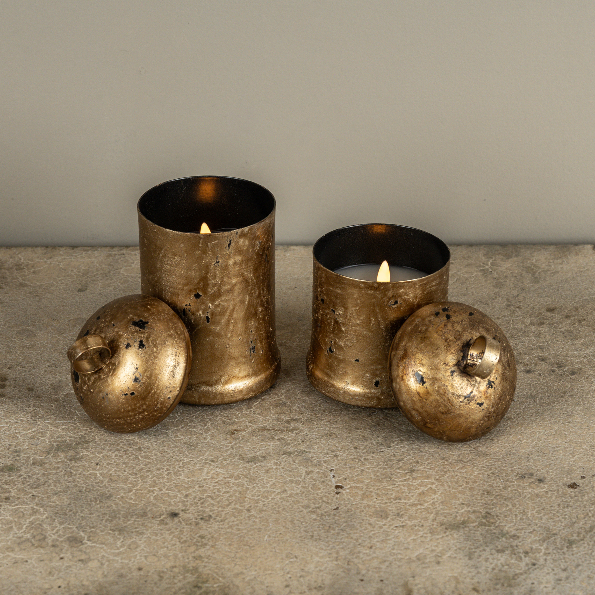 Flameless Gold Sleigh Bell Candle, 7", photo 4 of 4
