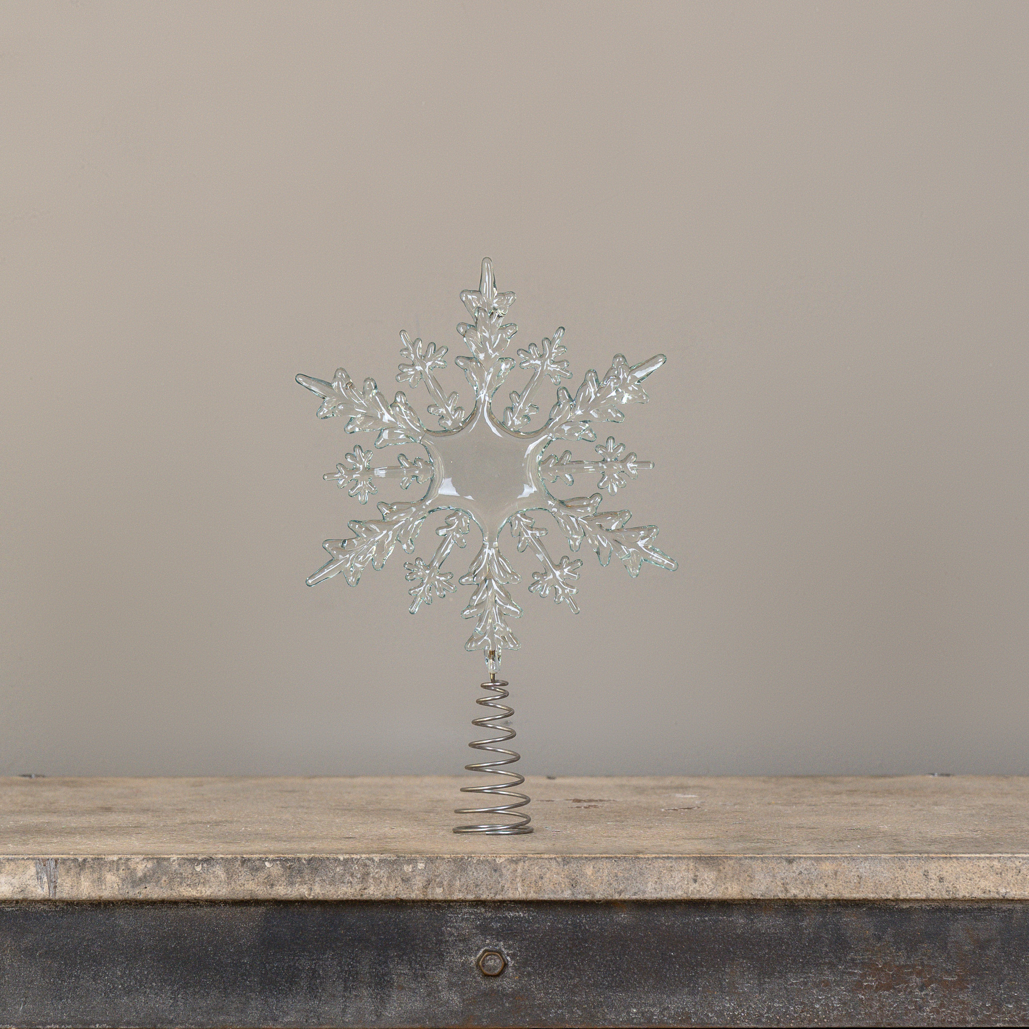 Tinted Green Snowflake Tree Topper — photo 1 of 2