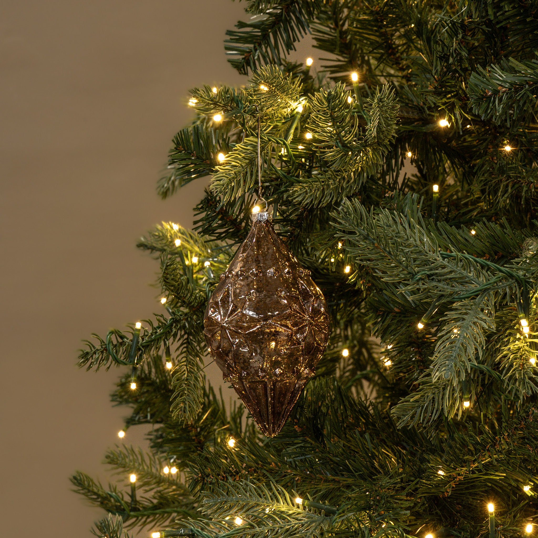 Mocha Finial Ornament, 5.75"
