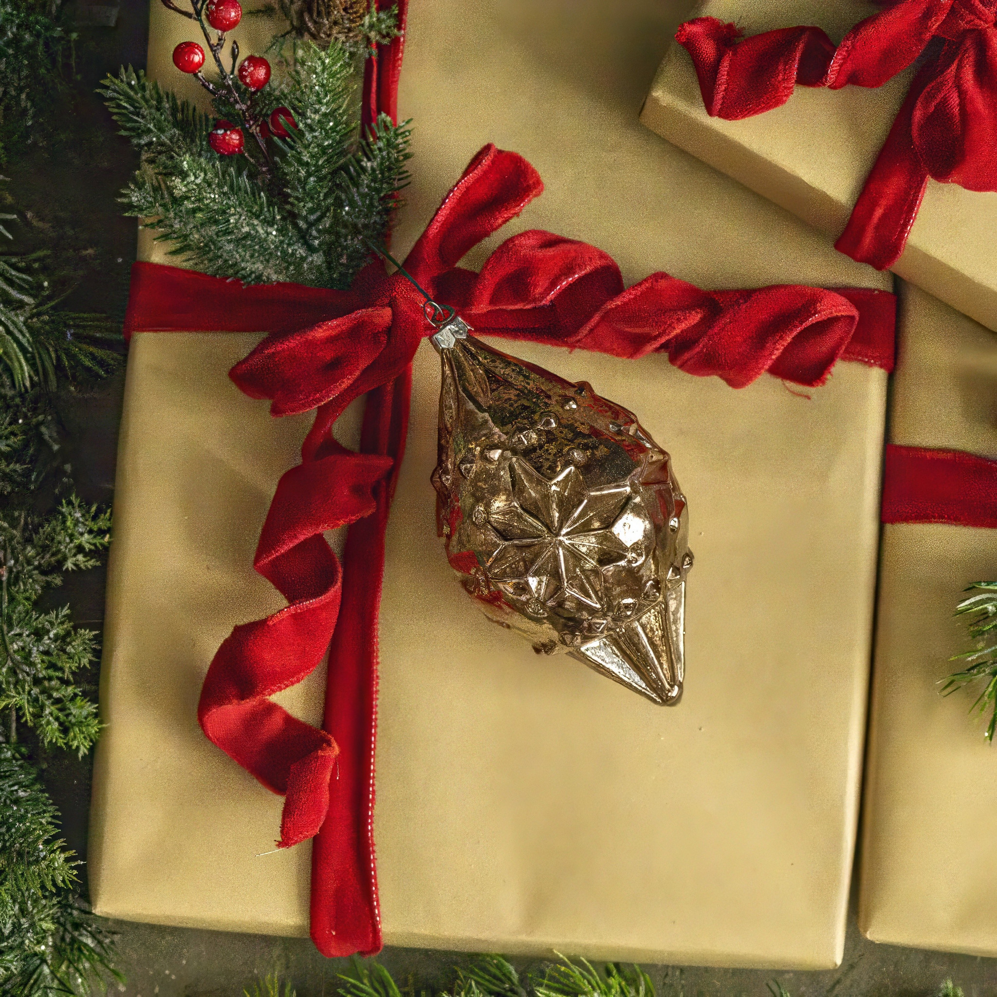 Mocha Finial Ornament, 5.75"