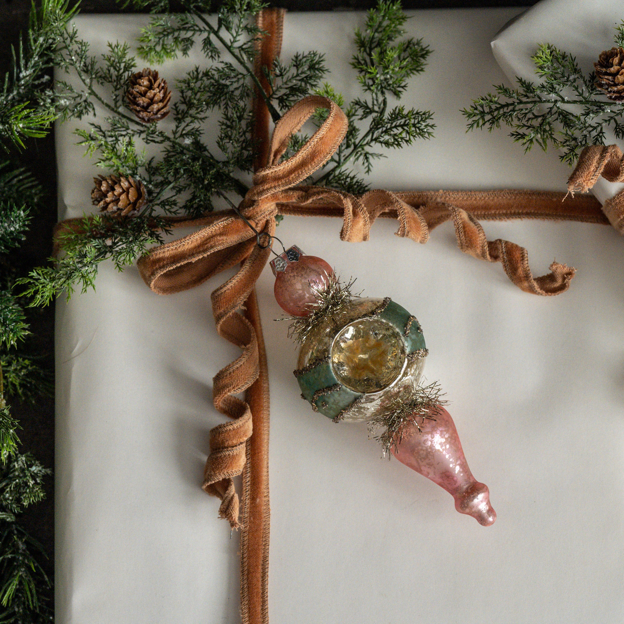Pastel Glass Finial Ornament