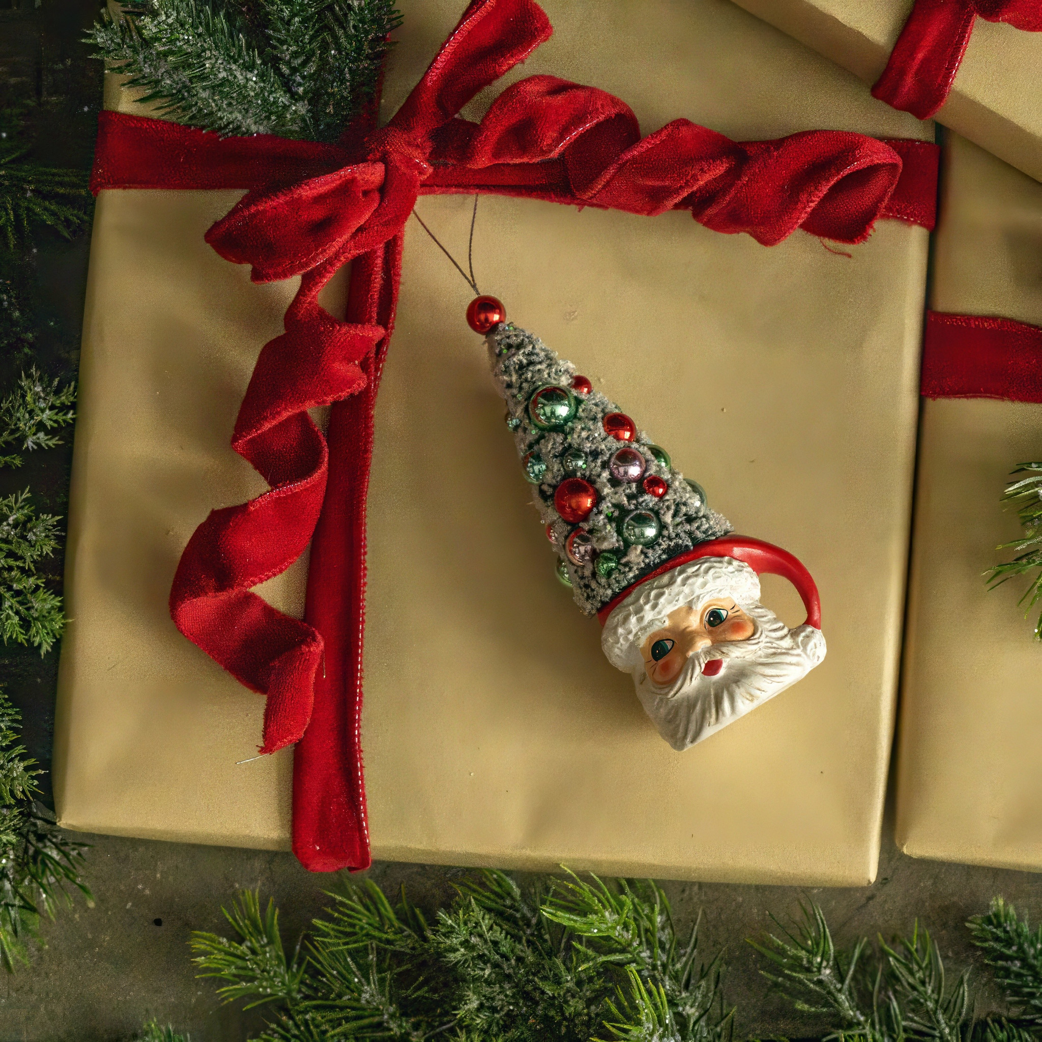 Santa Mug with Tree Ornament