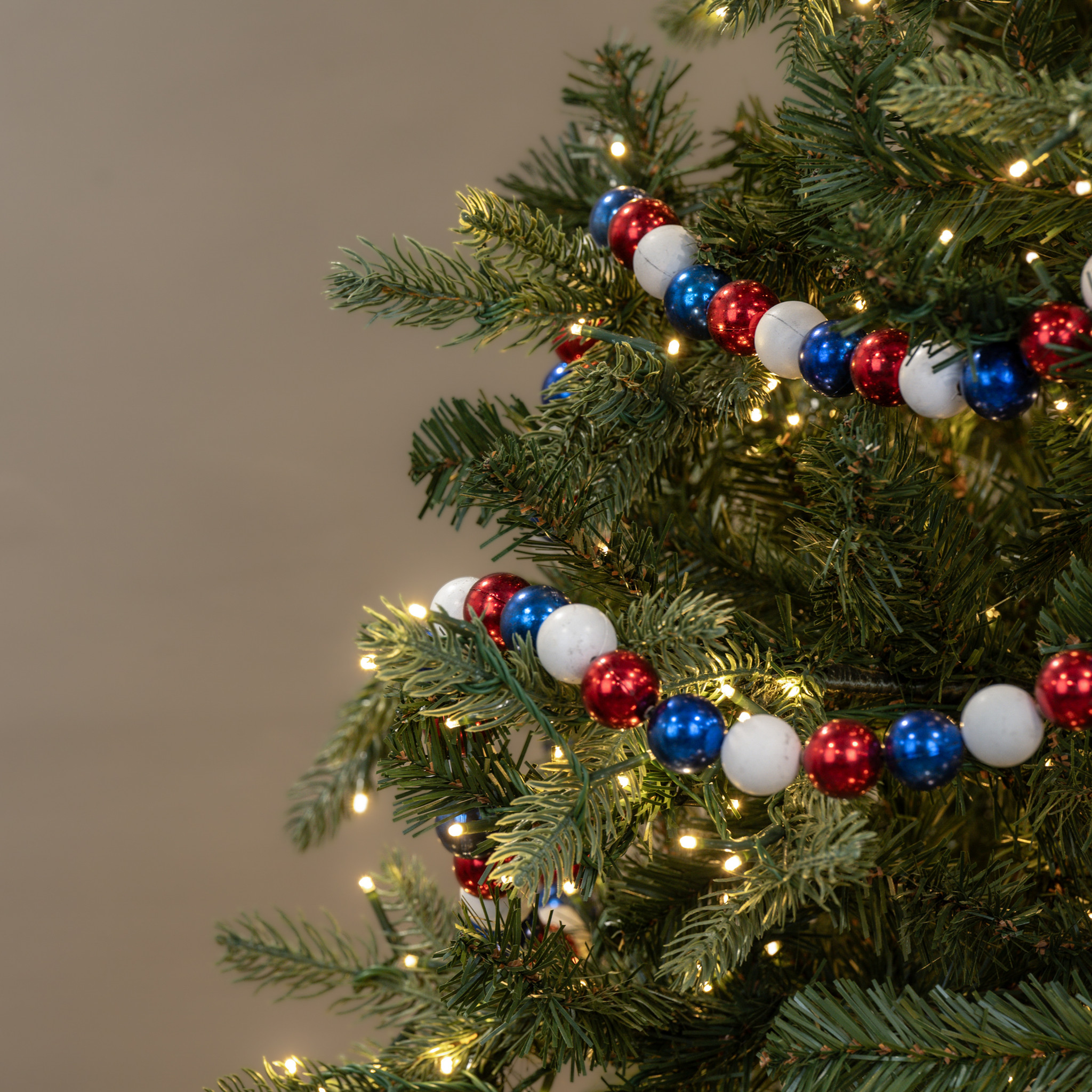 Red, White & Blue Ball Garland, 6 ft, photo 2 of 3