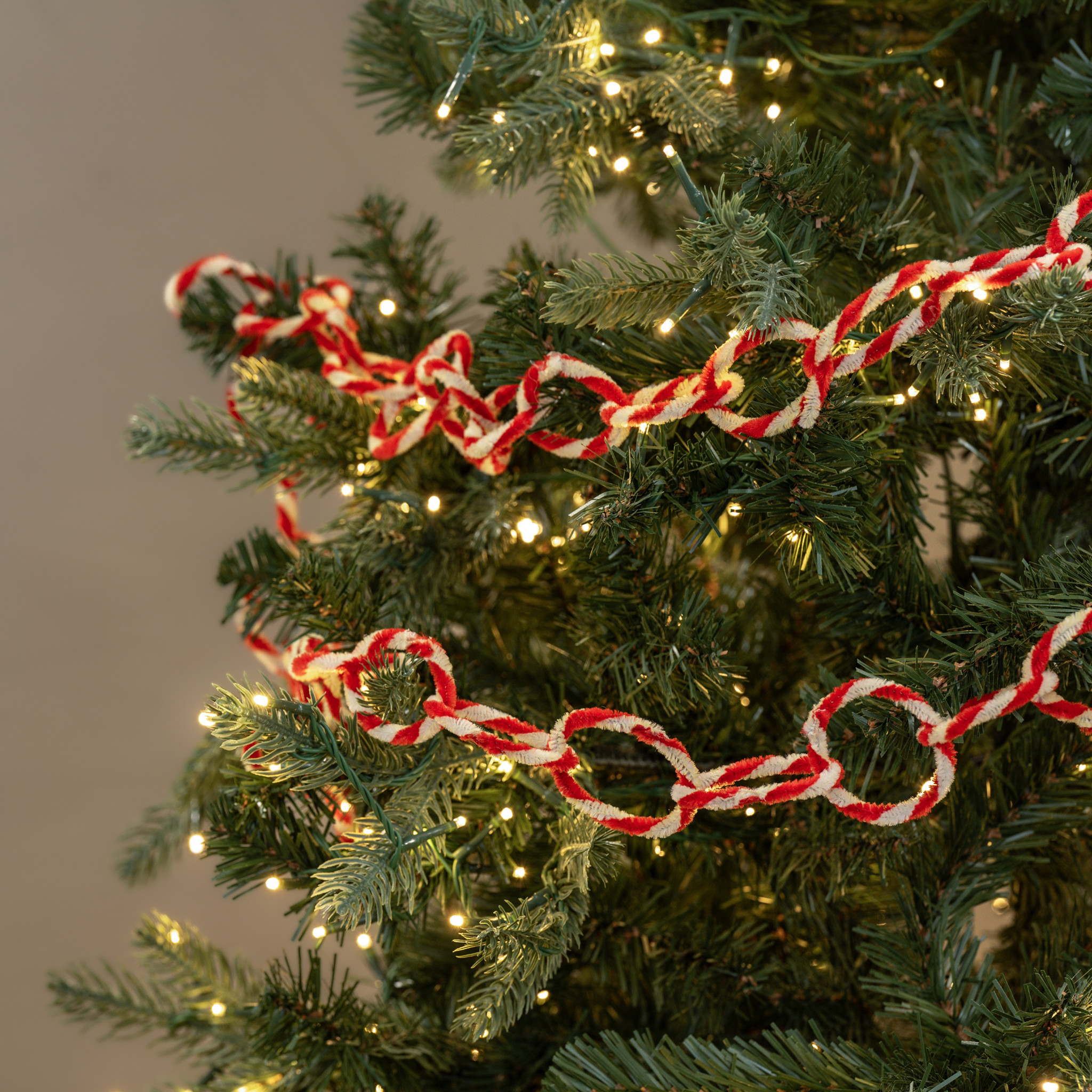Striped Chenille Chain Garland, 6 ft
