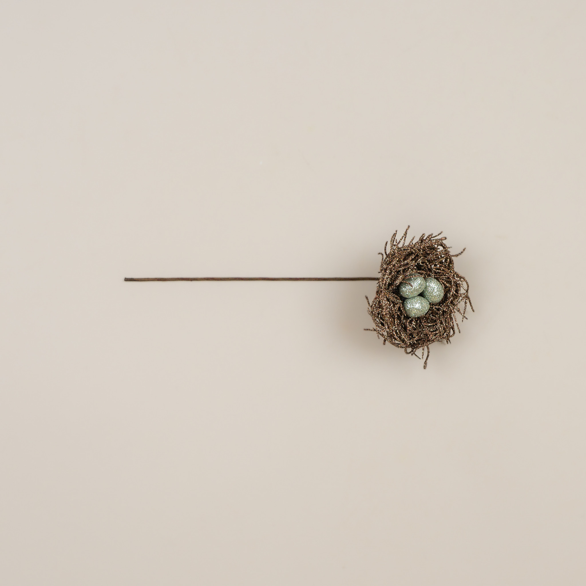 Glittered Bird Nest with Eggs Pick, photo 3 of 3