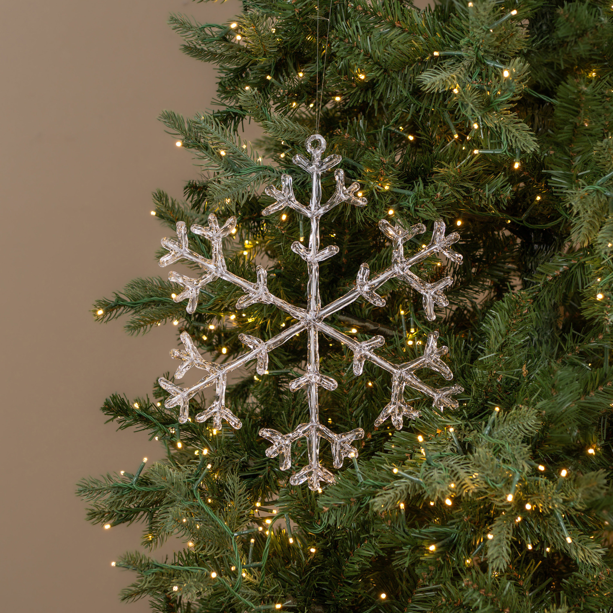 Silver Fused Snowflake Ornament, 13", photo 2 of 2
