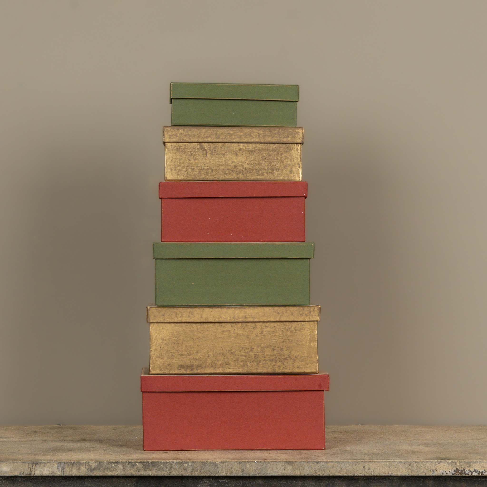 Stacking Boxes with Red Berries, Set of 6, photo 3 of 3