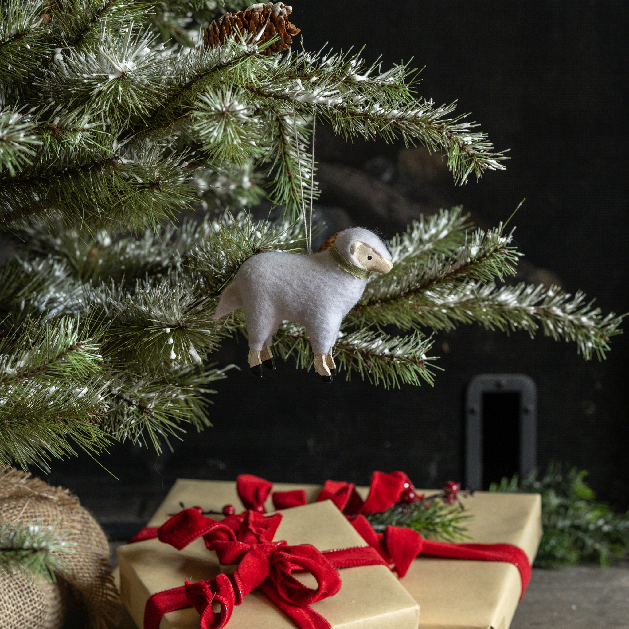 Primitive Sheep Ornament