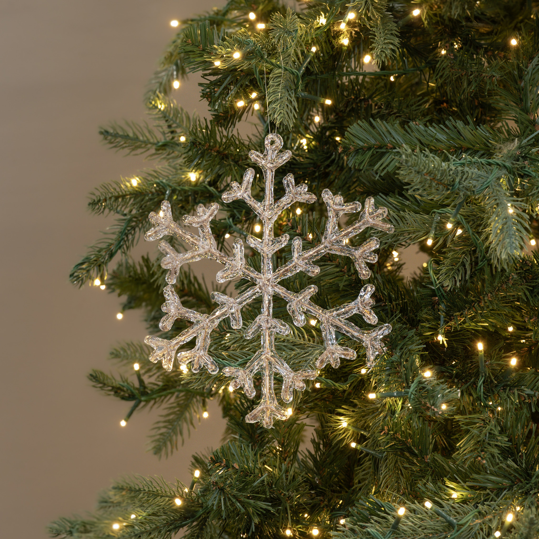 Gold Fused Snowflake Ornament, 8.25"