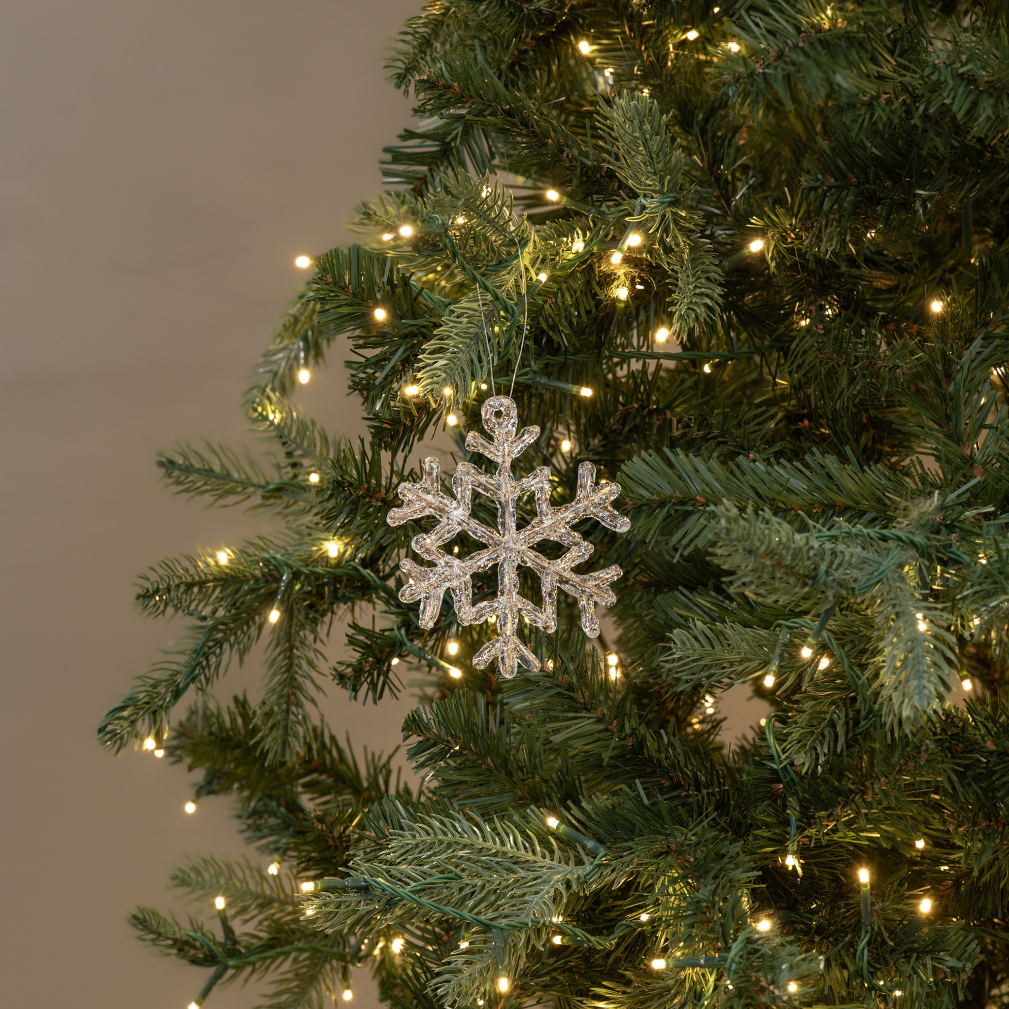 Gold Fused Snowflake Ornament, 4.5"