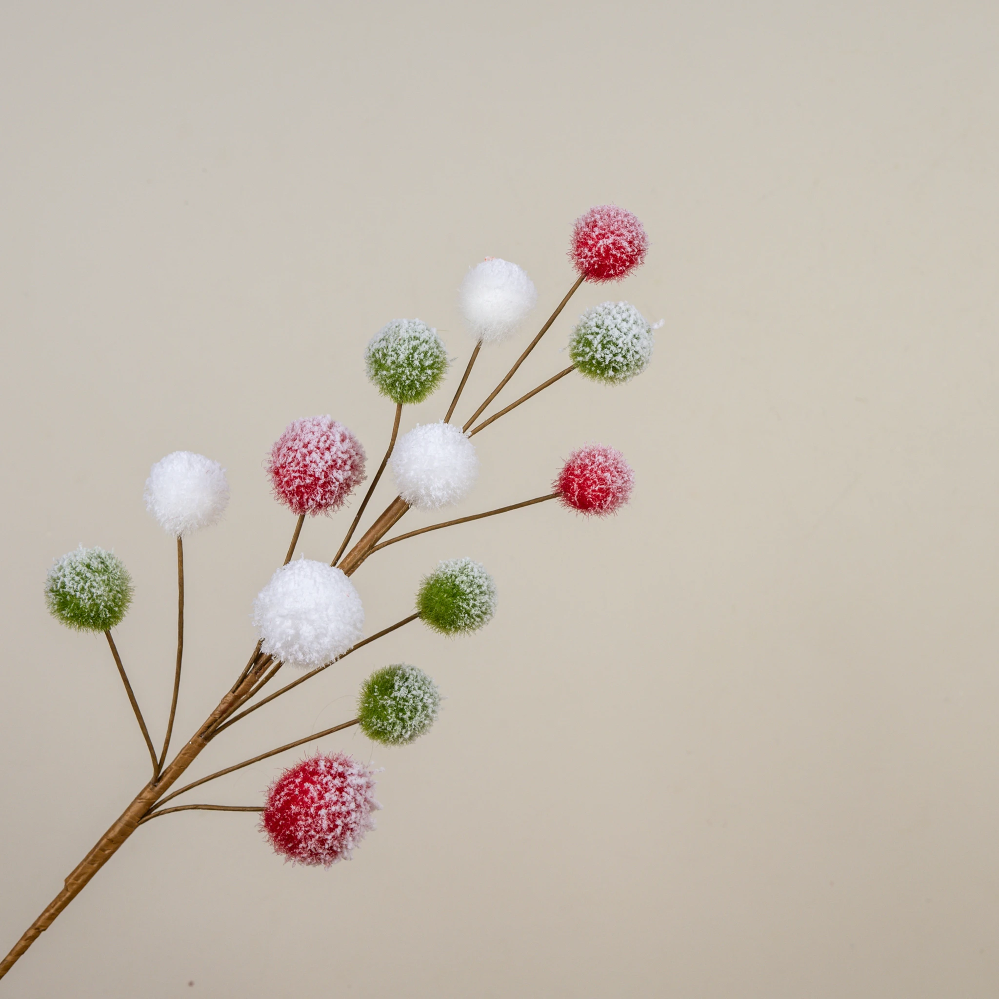 Snowy Green, Red & White Ball Pick, 32.25", photo 2 of 3