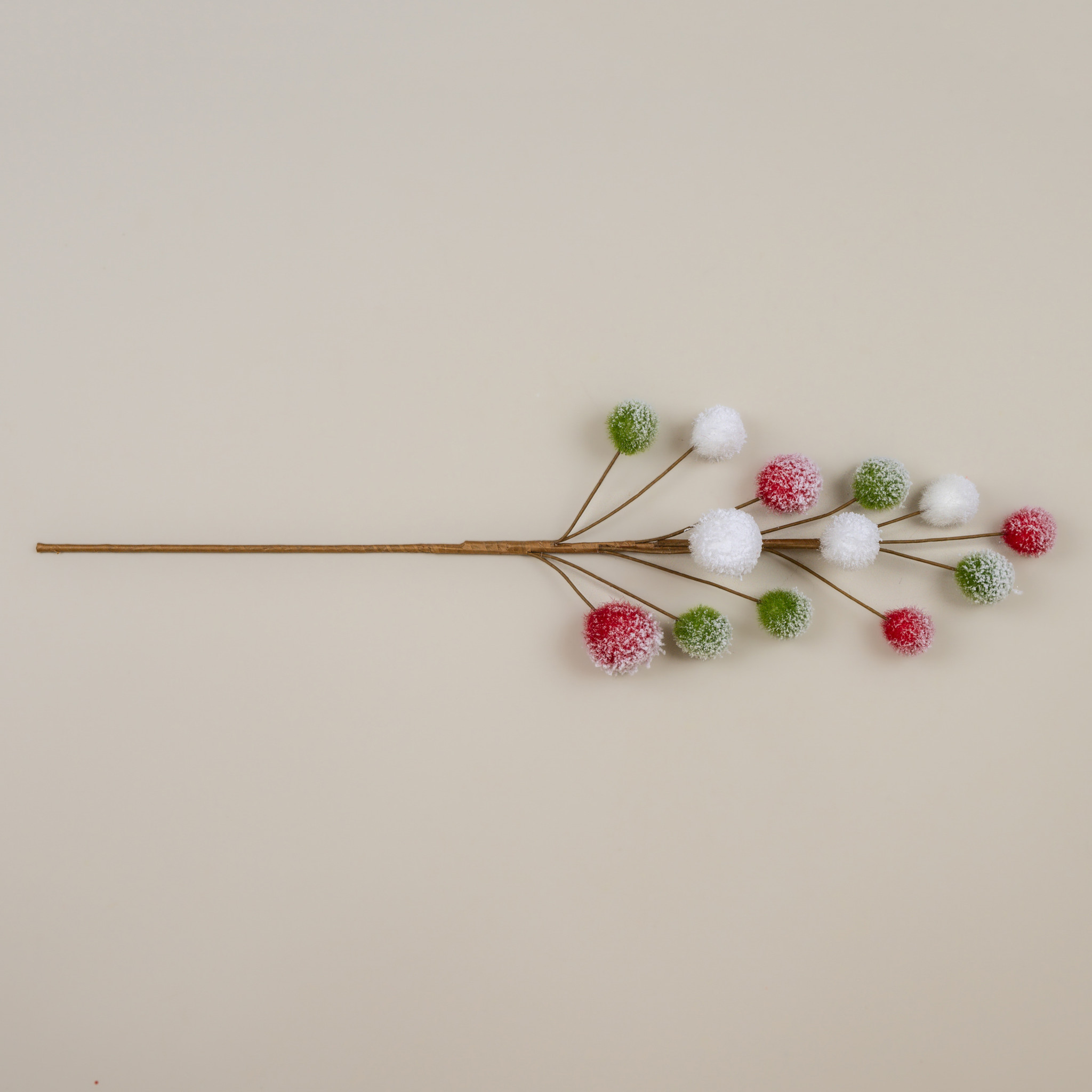 Snowy Green, Red & White Ball Pick, 32.25", photo 3 of 3