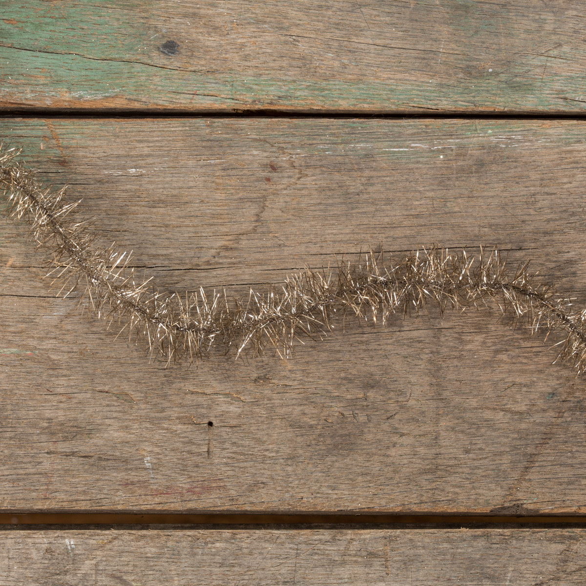 Vintage Silver Tinsel Garland, 9 ft, photo 4 of 4