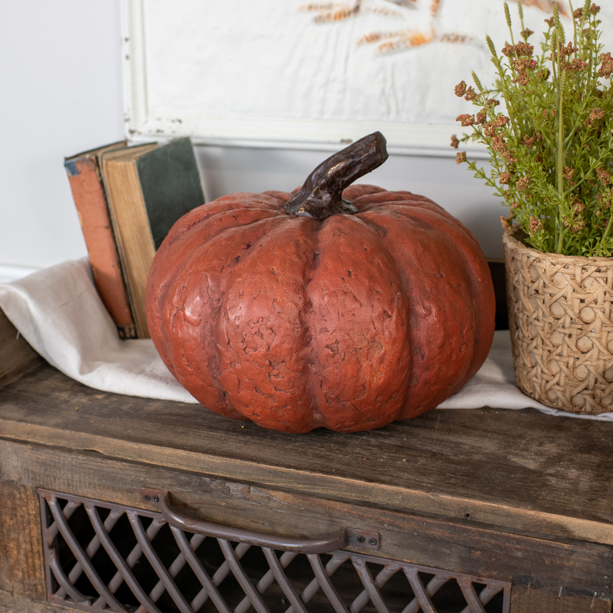 Orange Short Pumpkin, 9"