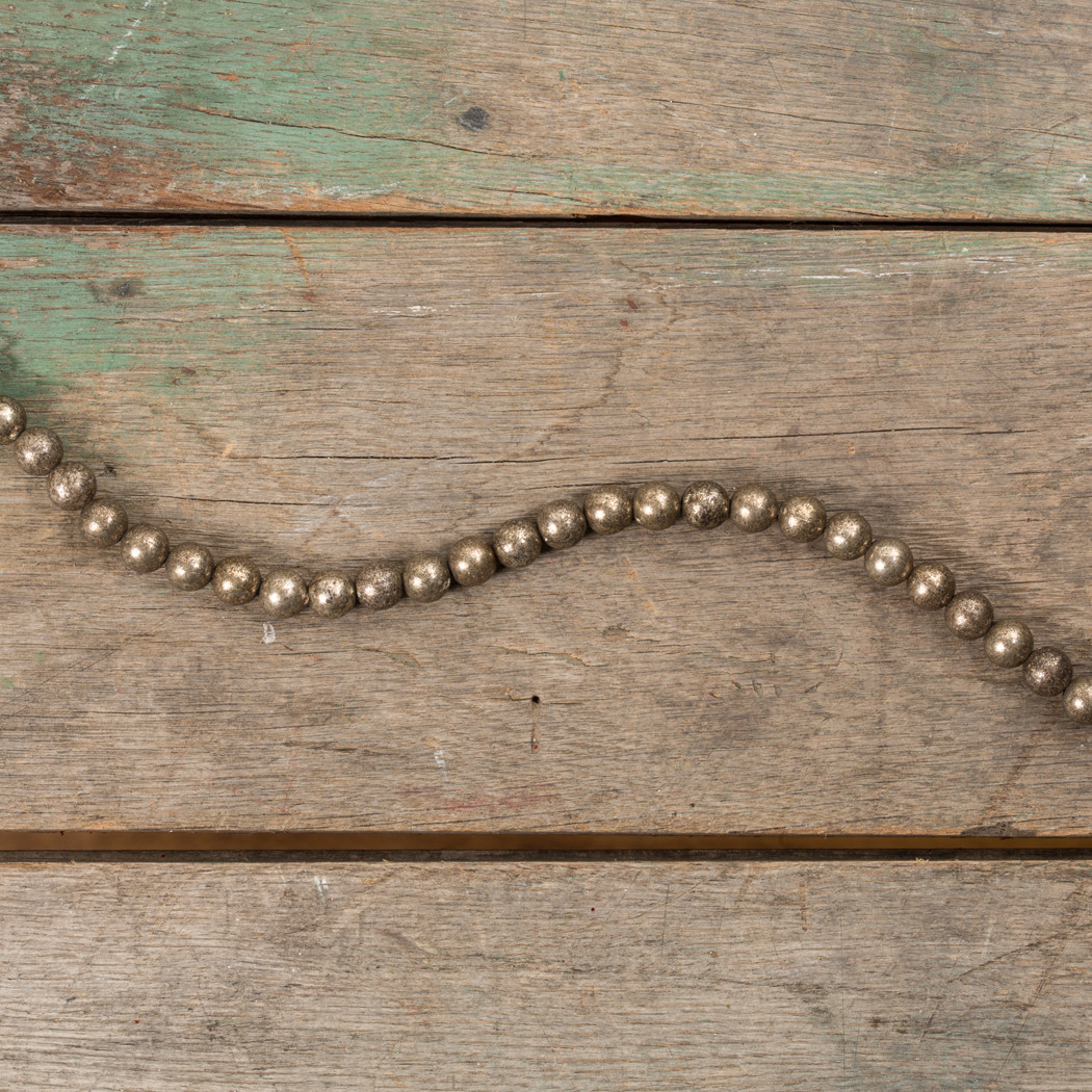 XL Aged Silver Bead Garland, photo 2 of 2