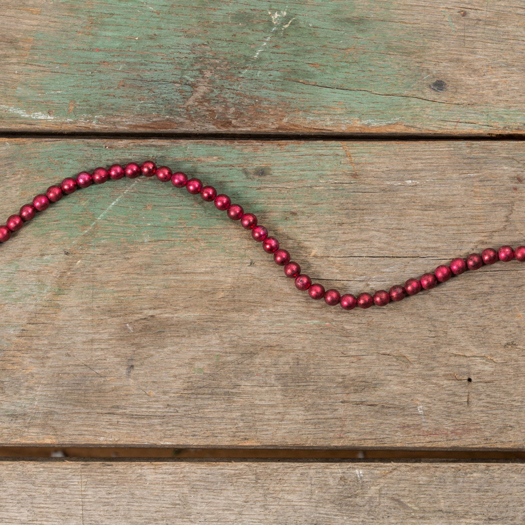 Aged Red Bead Garland, photo 2 of 3