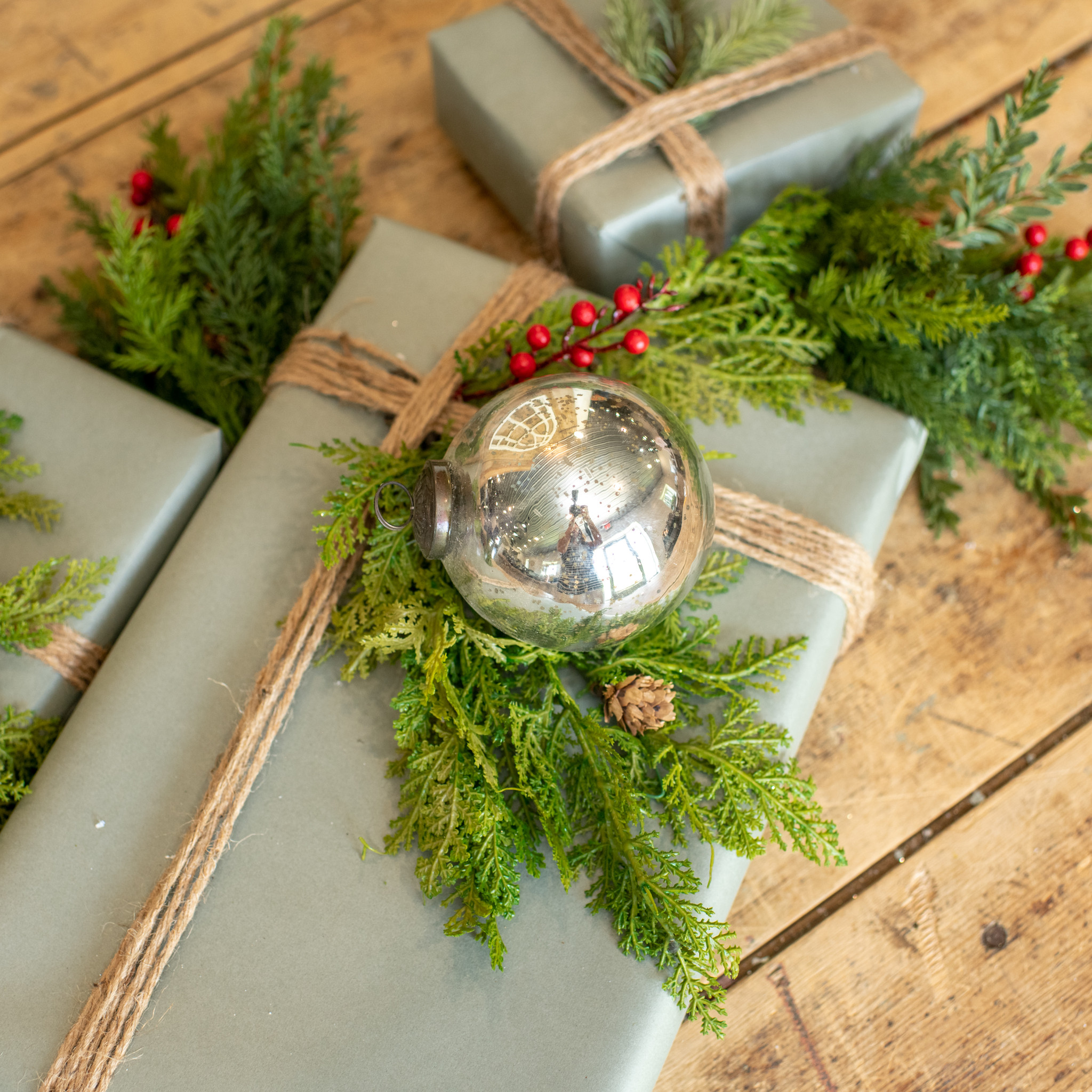 Silver Kugel Ornament, 4", photo 3 of 3