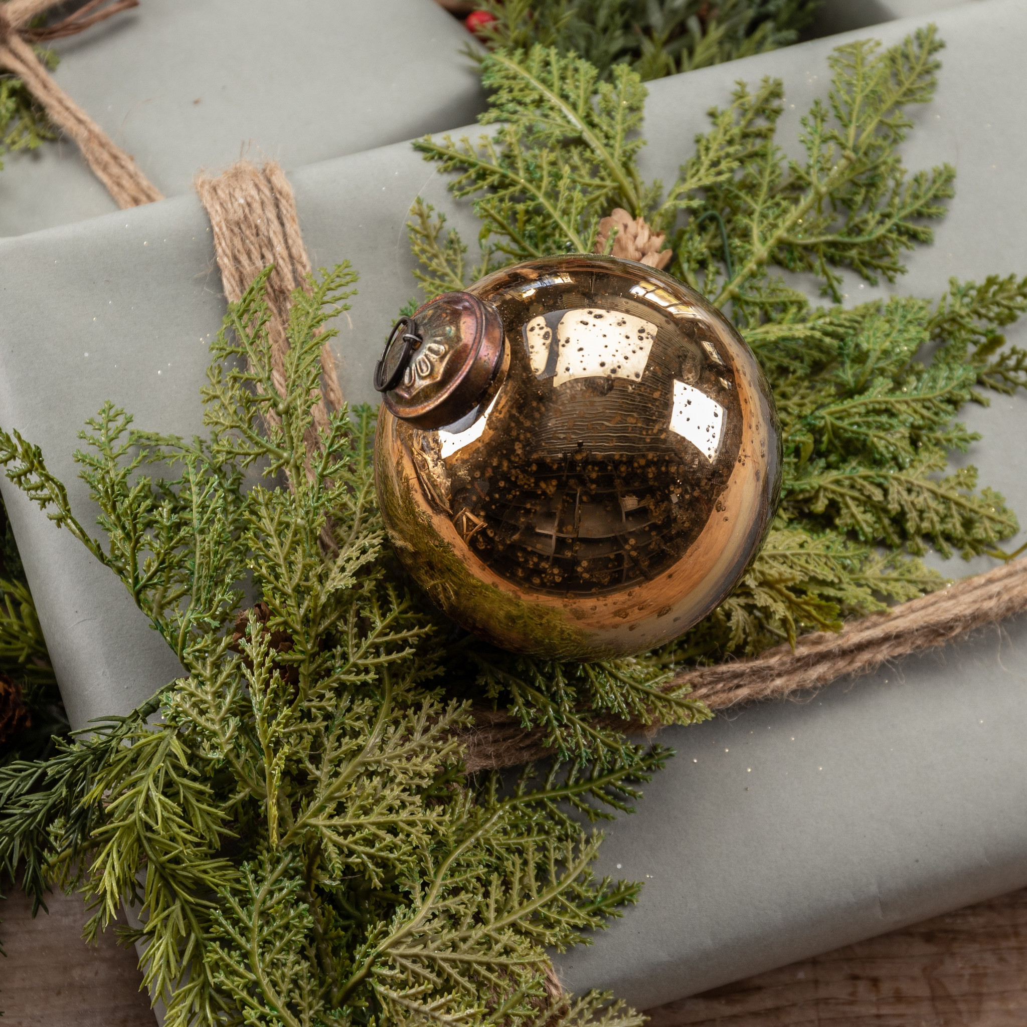 Bronze Kugel Ornament, 4", photo 2 of 3