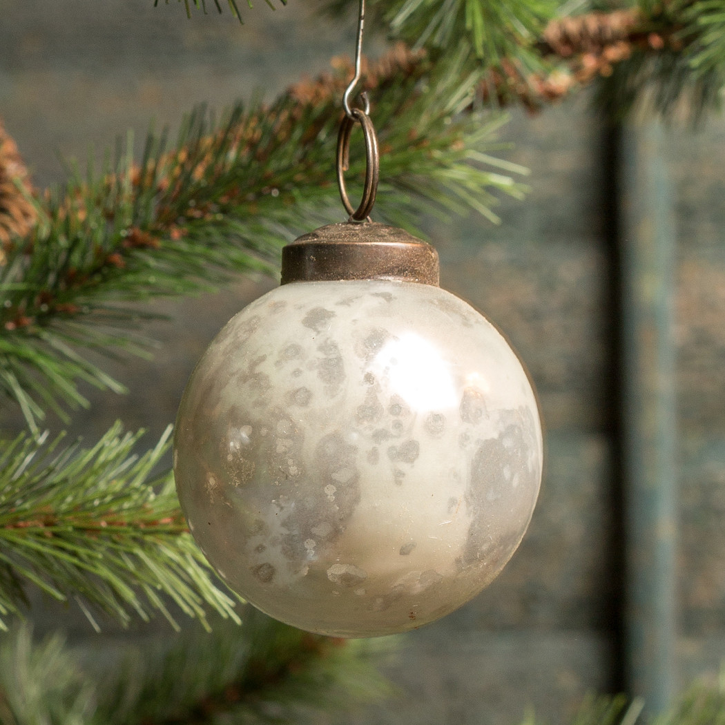 White Kugel Ornament, 2", photo 3 of 3