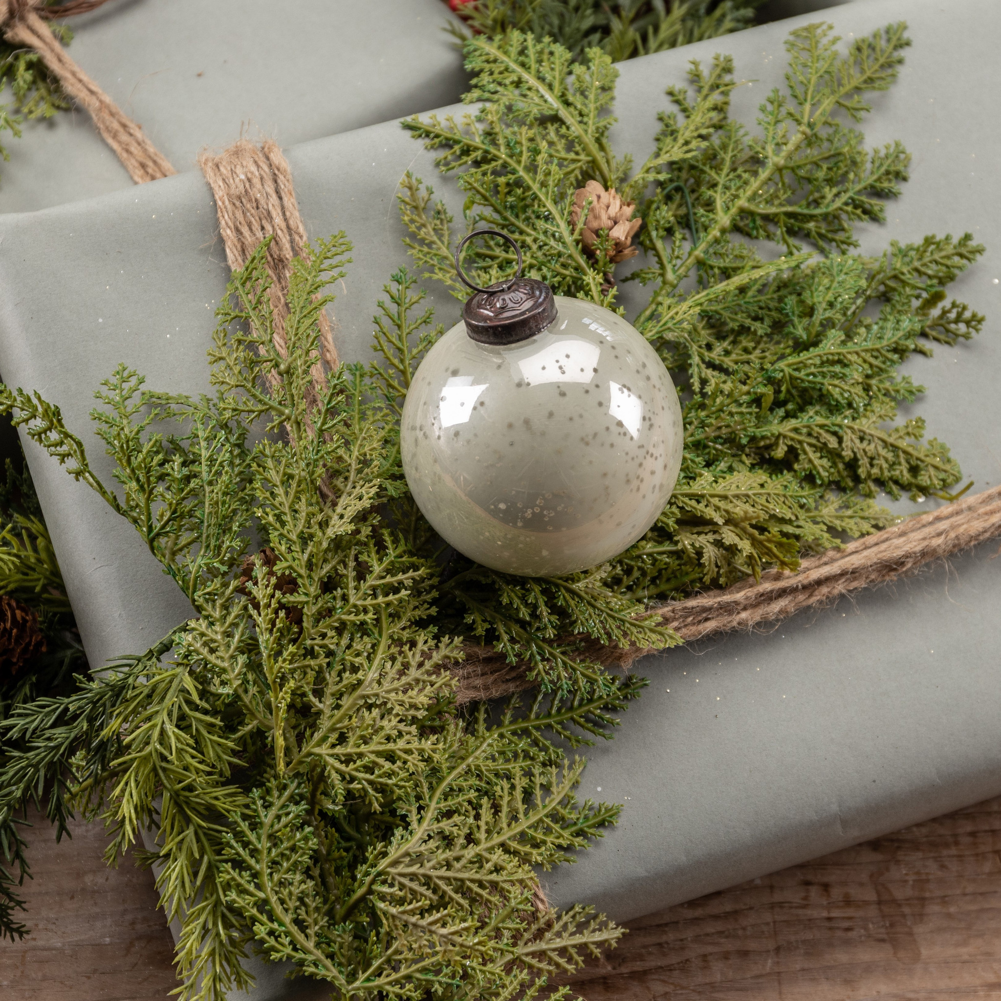 White Kugel Ornament, 3"