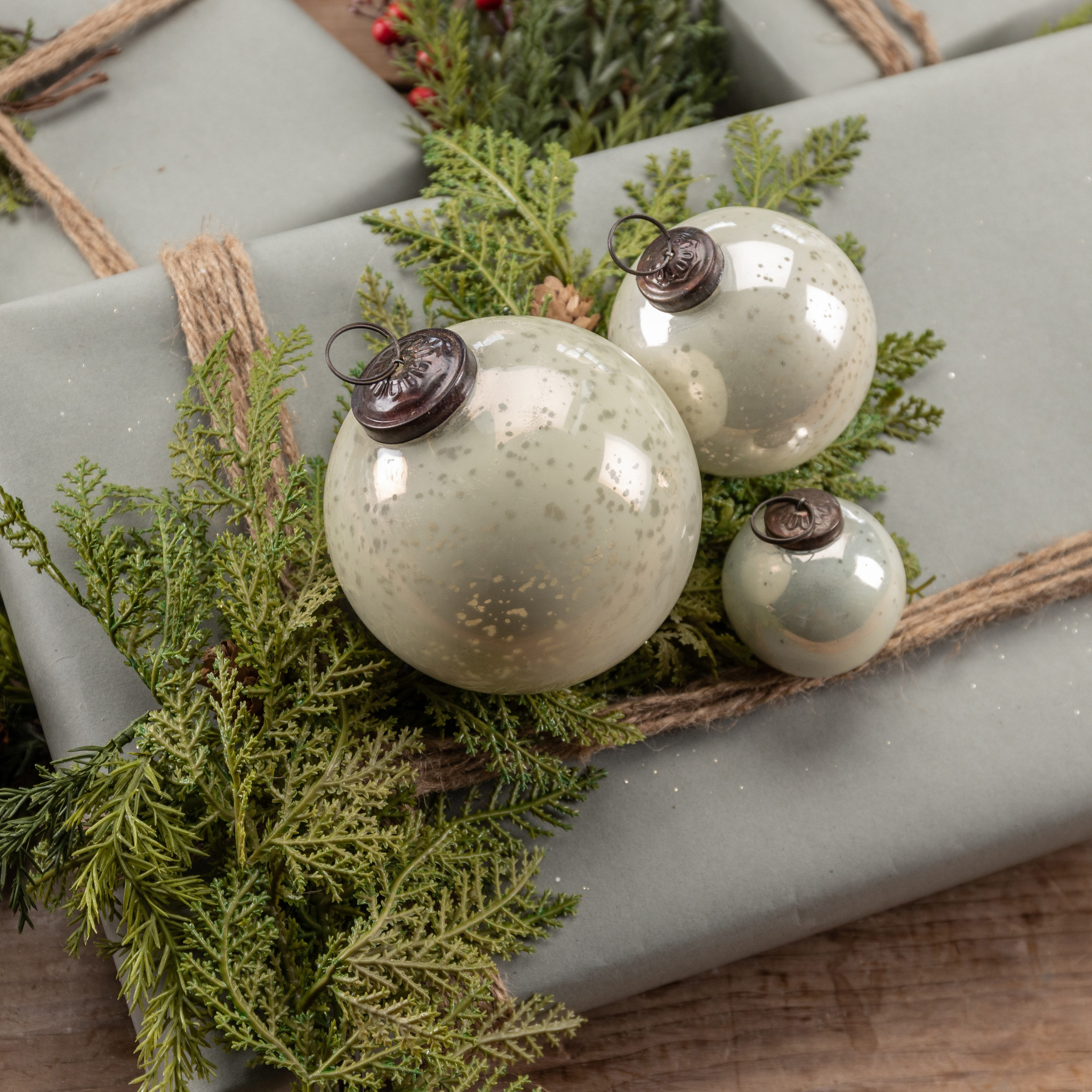 White Kugel Ornament, 4", photo 2 of 3