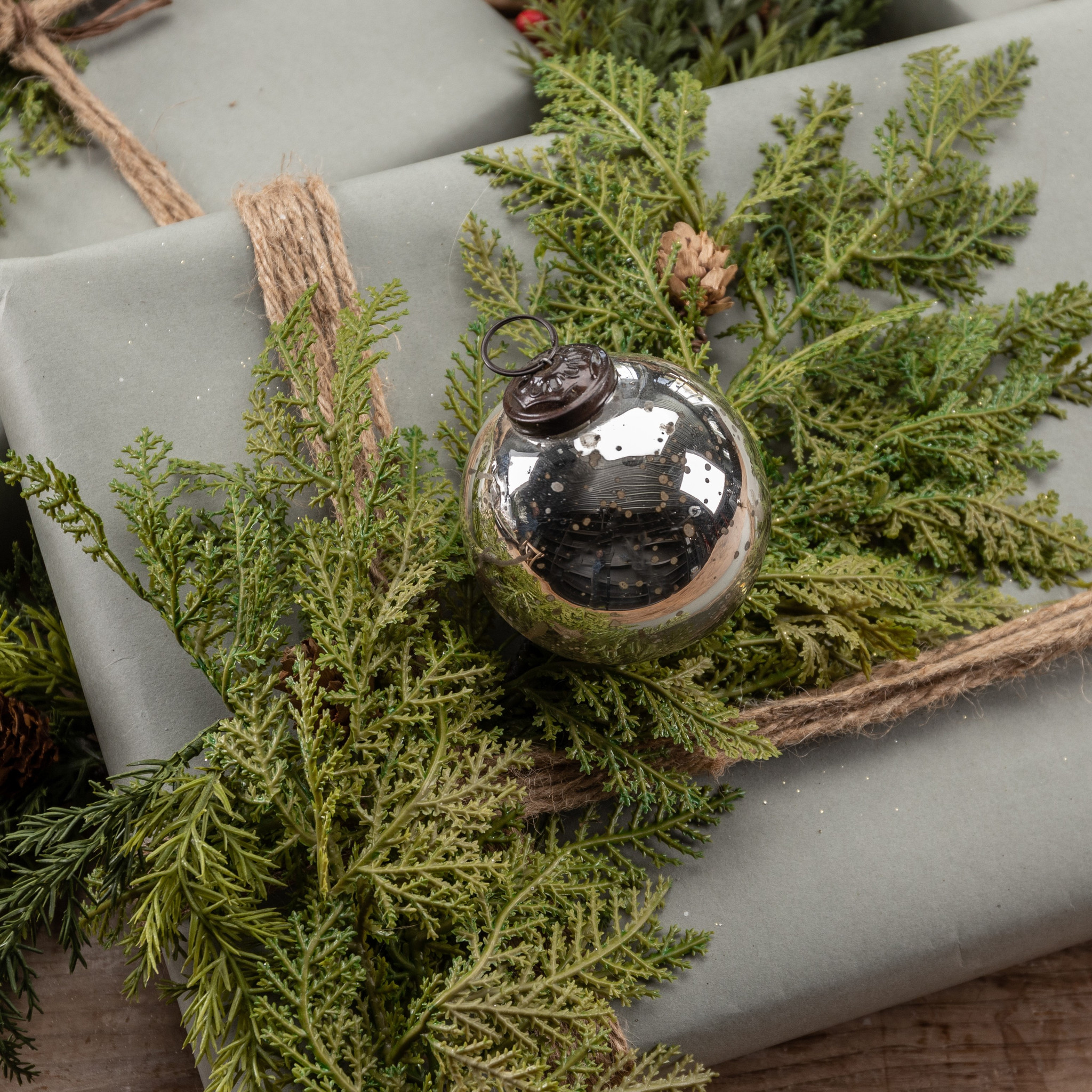 Silver Kugel Ornament, 3", photo 2 of 2